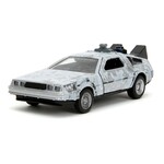 Jada Jada Back to the Future DeLorean Time Machine Frost Diecast Model Car Scale 1:32