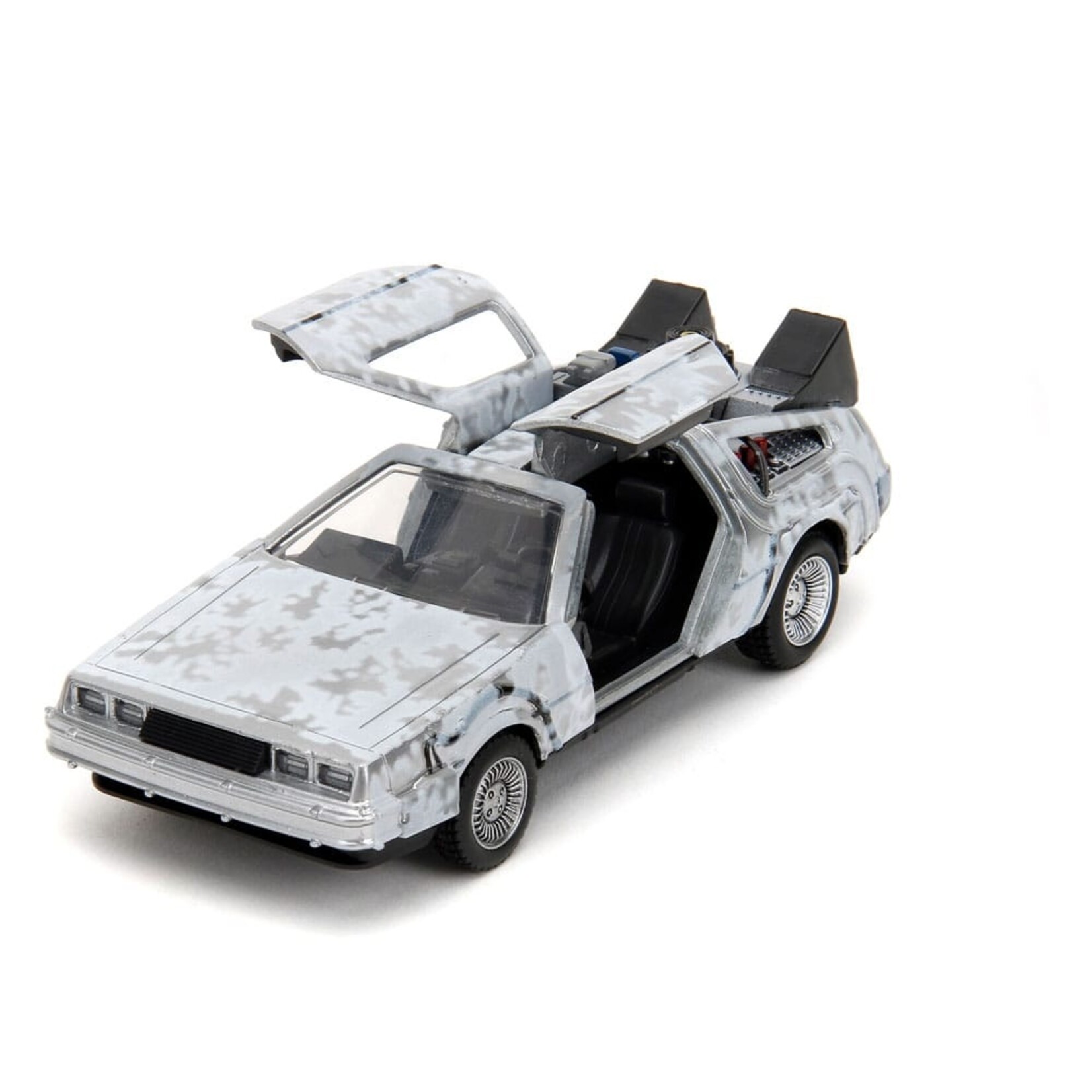 Jada Jada Back to the Future DeLorean Time Machine Frost Diecast Model Car Scale 1:32