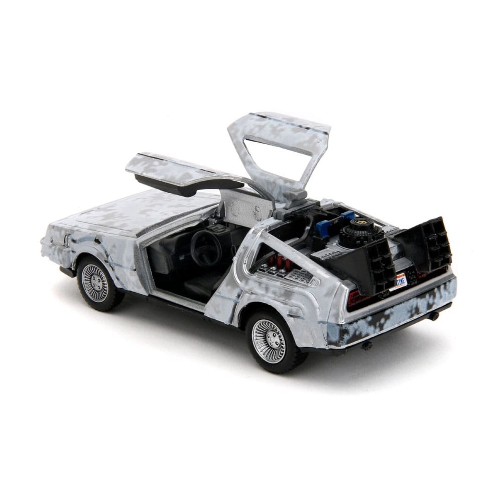 Jada Jada Back to the Future DeLorean Time Machine Frost Diecast Model Car Scale 1:32