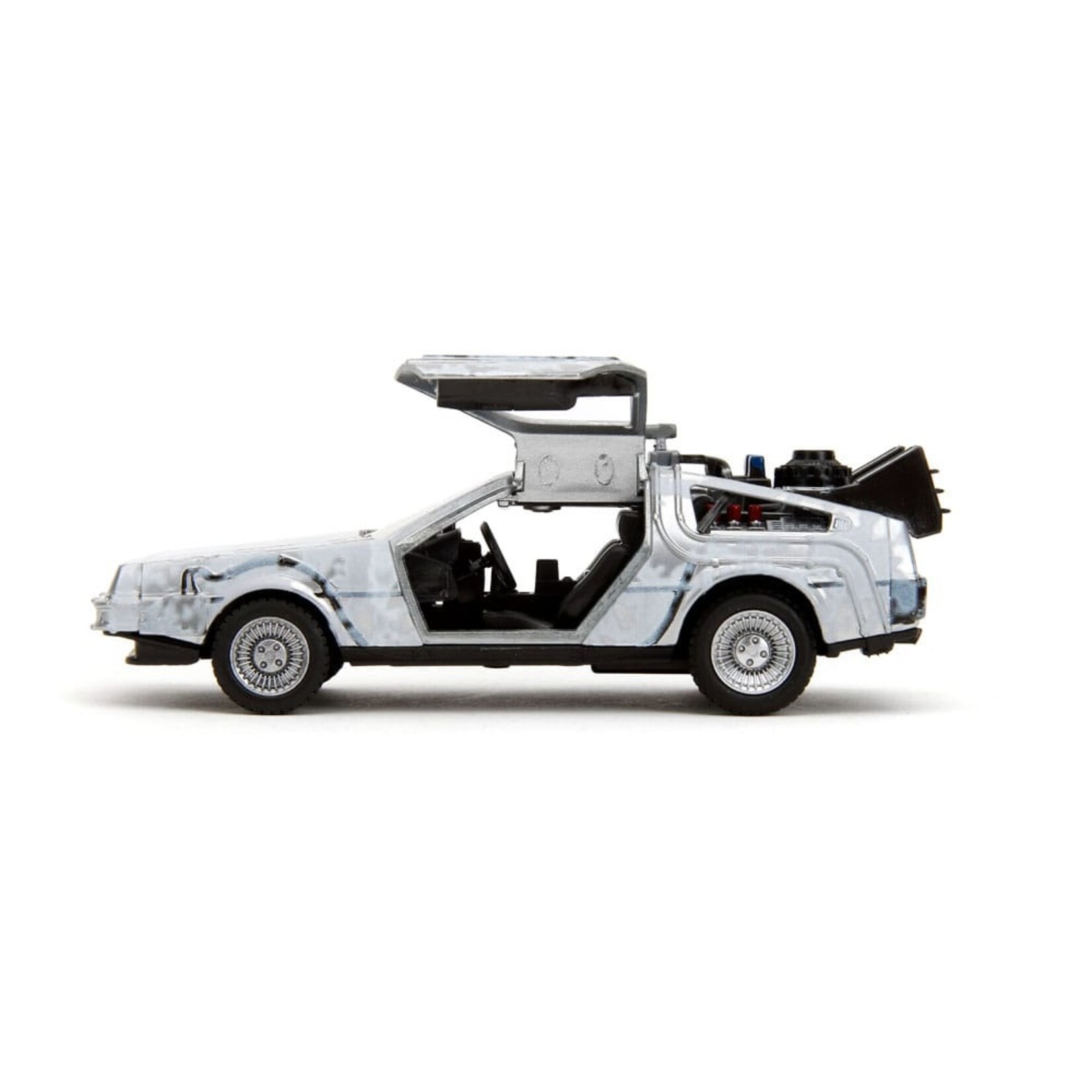 Jada Jada Back to the Future DeLorean Time Machine Frost Diecast Model Car Scale 1:32