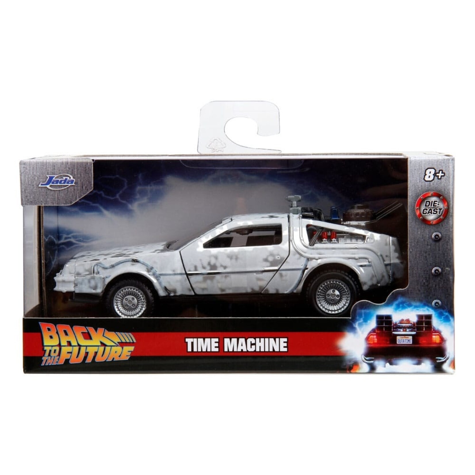 Jada Jada Back to the Future DeLorean Time Machine Frost Diecast Model Car Scale 1:32