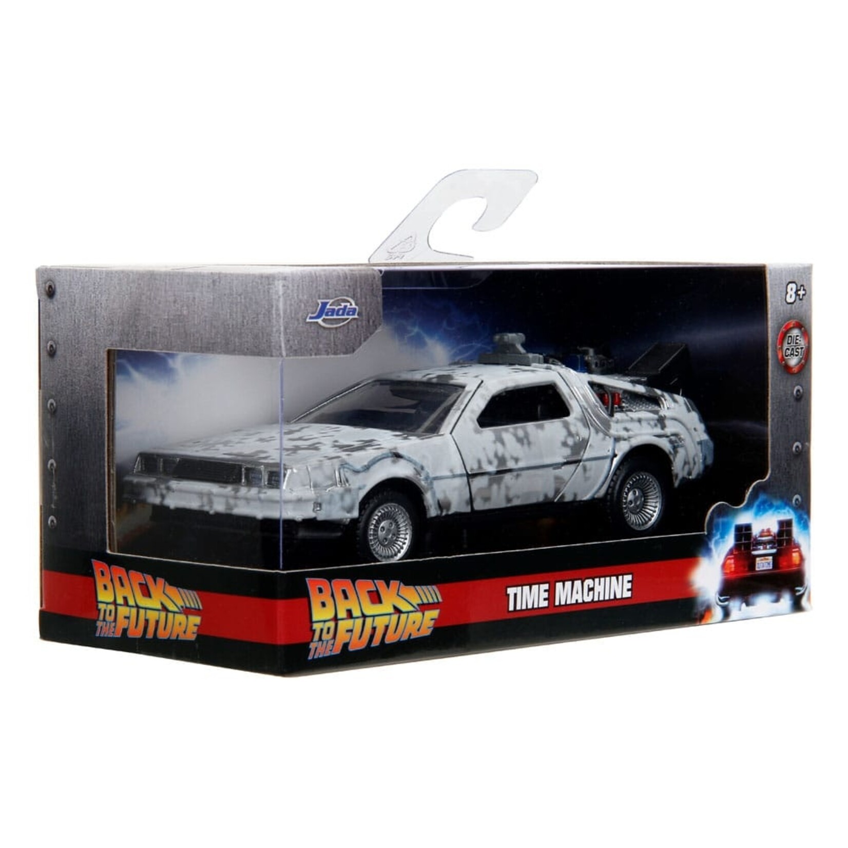 Jada Jada Back to the Future DeLorean Time Machine Frost Diecast Model Car Scale 1:32
