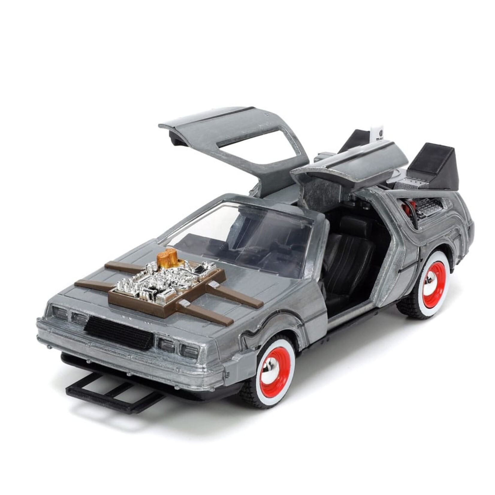 Jada Jada Back to the Future III DeLorean Time Machine Free Rolling Diecast Model Car Scale 1:32