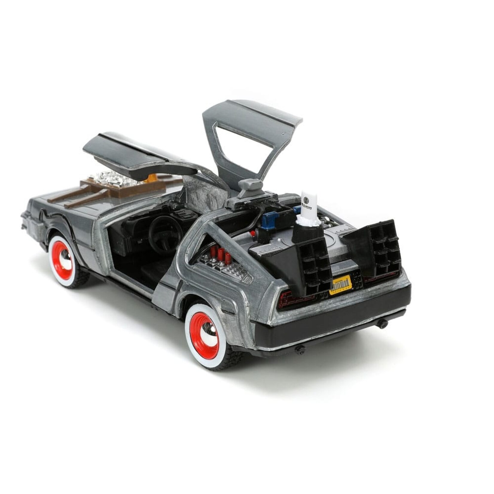 Jada Jada Back to the Future III DeLorean Time Machine Free Rolling Diecast Model Car Scale 1:32