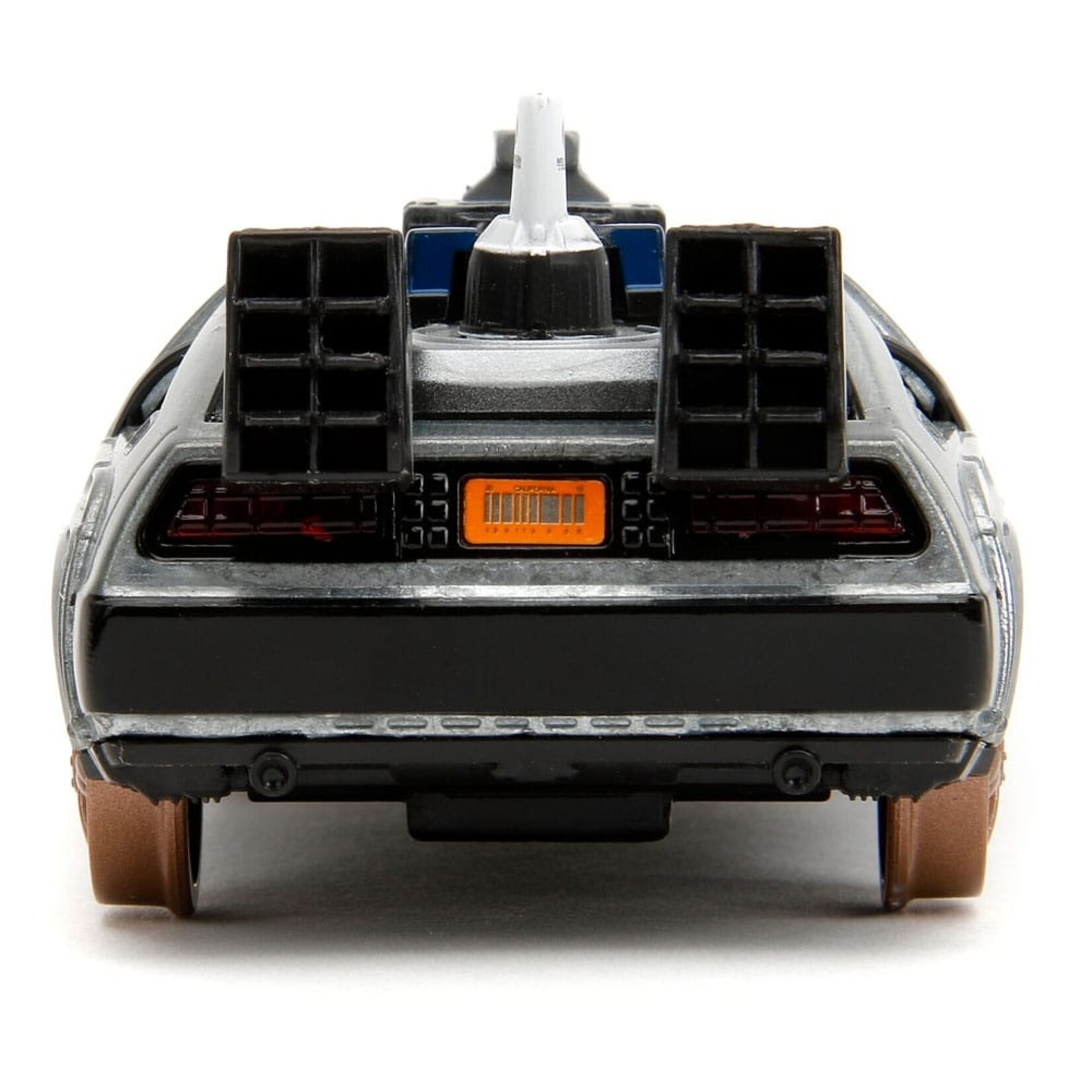 Jada Jada Back to the Future III DeLorean Time Machine Railroad Wheels Diecast Model Car Scale 1:32