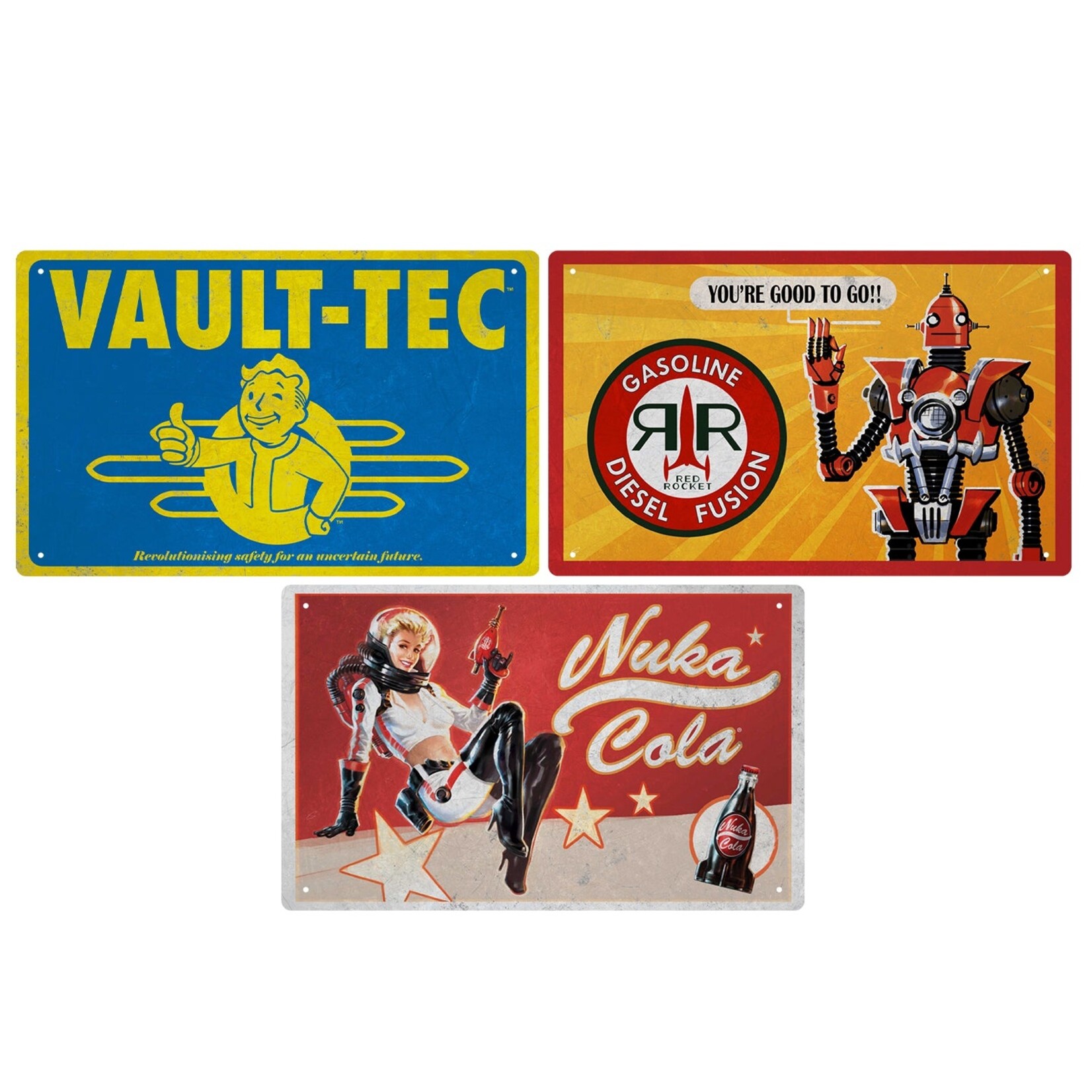 Fanattik Fanattik Fallout Set of 3 Tin Signs
