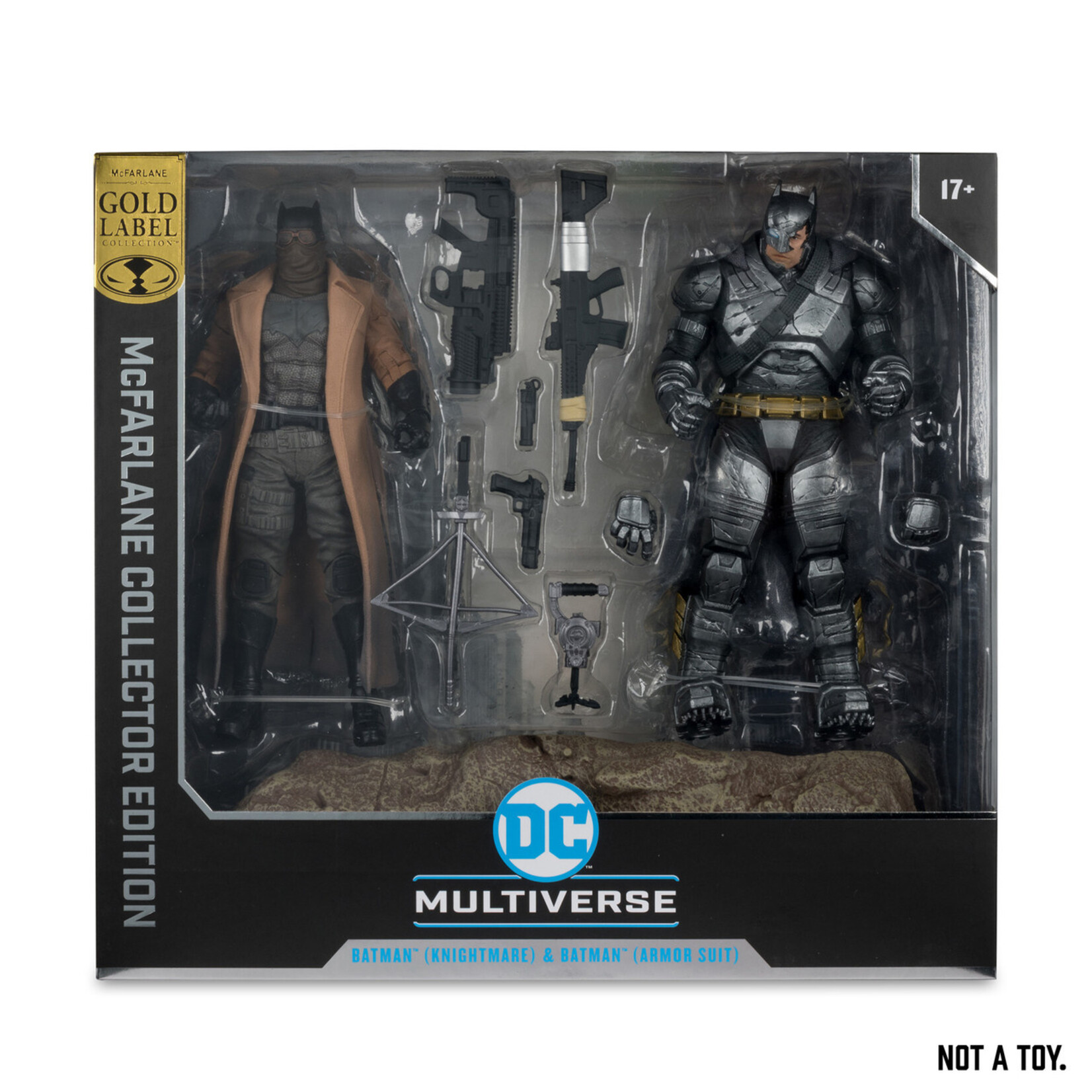 McFarlane Toys McFarlane Collector Edition DC Comics Batman Action Figure Batman Knightmare & Armor Suit (Gold Label) 2-Pack