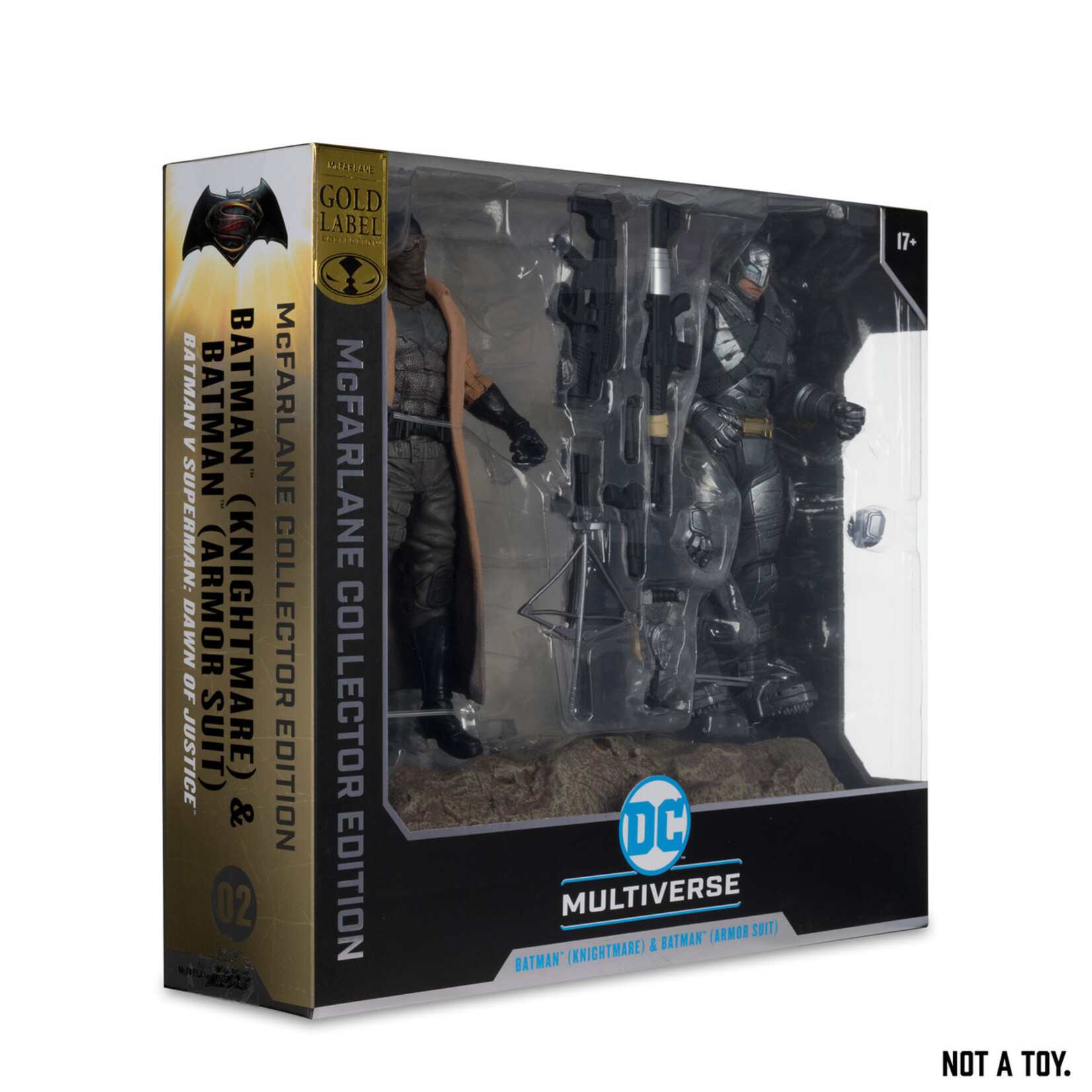 McFarlane Toys McFarlane Collector Edition DC Comics Batman Action Figure Batman Knightmare & Armor Suit (Gold Label) 2-Pack