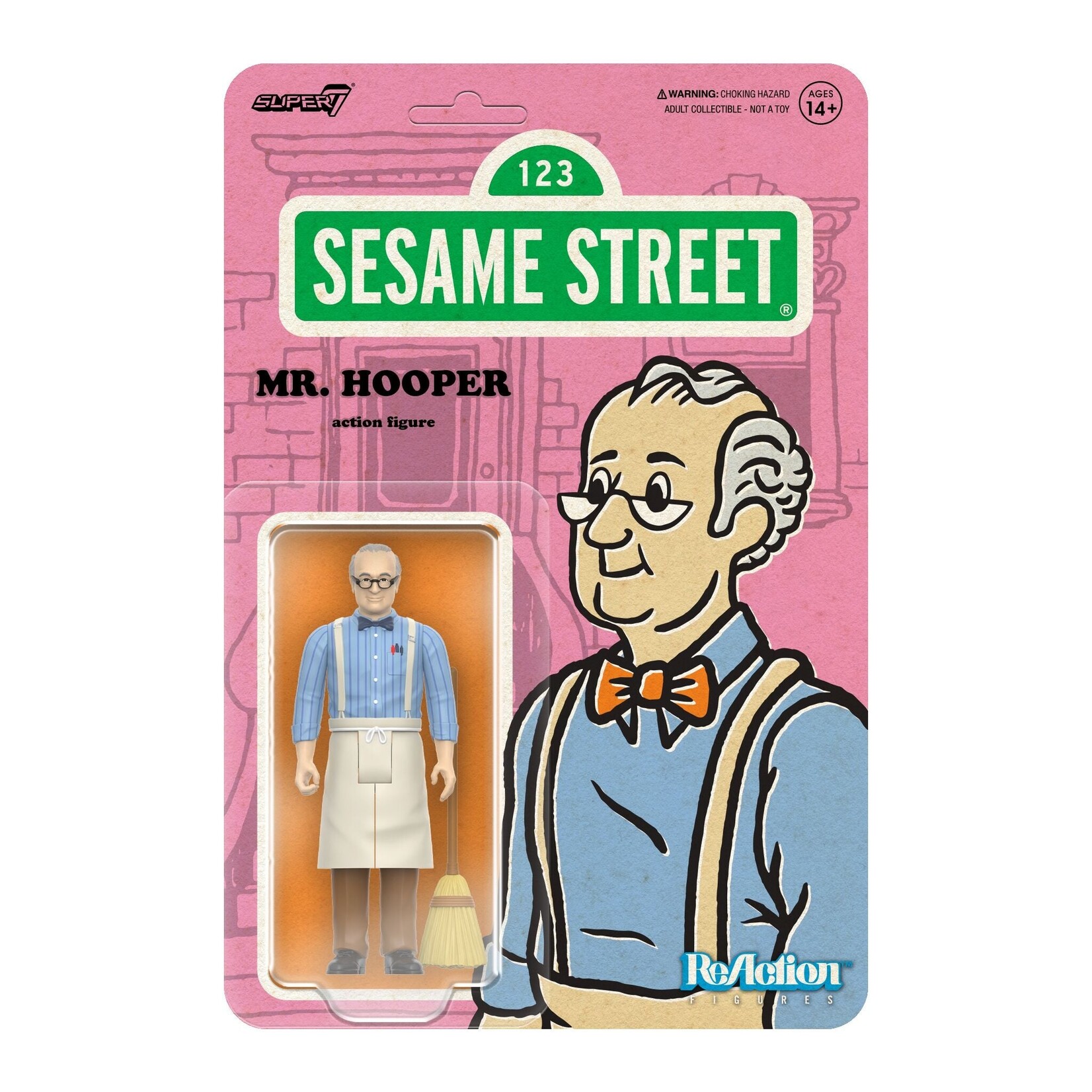Super7 Super7 Sesame Street ReAction Action Figure Mr. Hooper 10 cm
