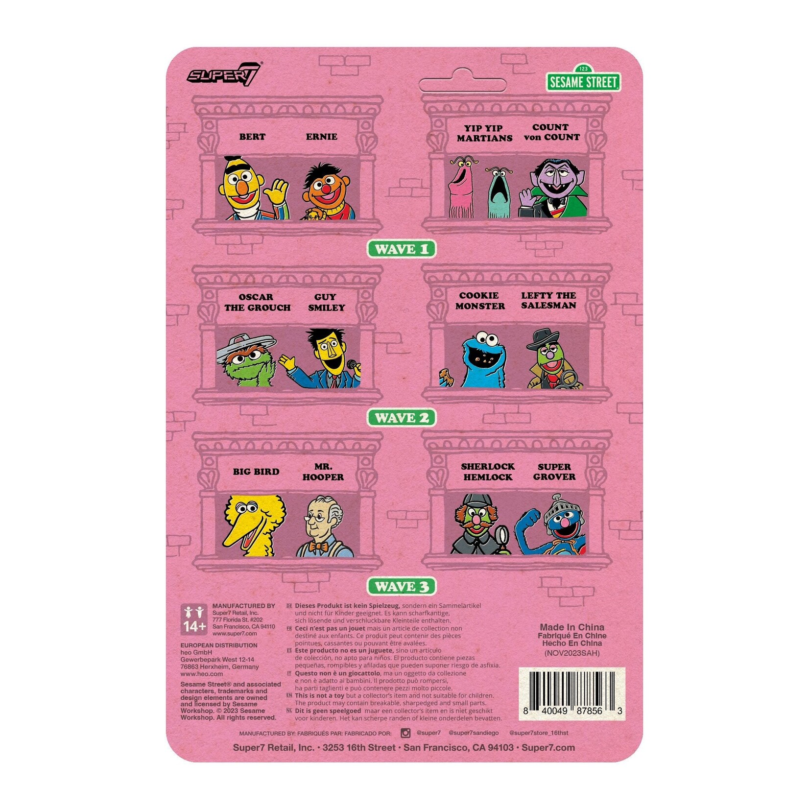 Super7 Super7 Sesame Street ReAction Action Figure Mr. Hooper 10 cm