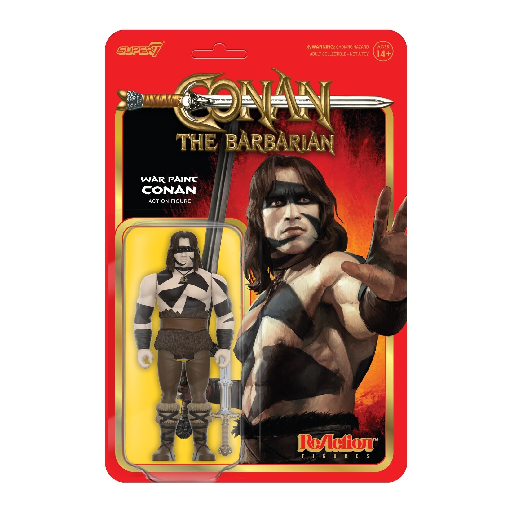 Super7 Super7 Conan the Barbarian ReAction Action Figure Conan (War Paint) 10 cm