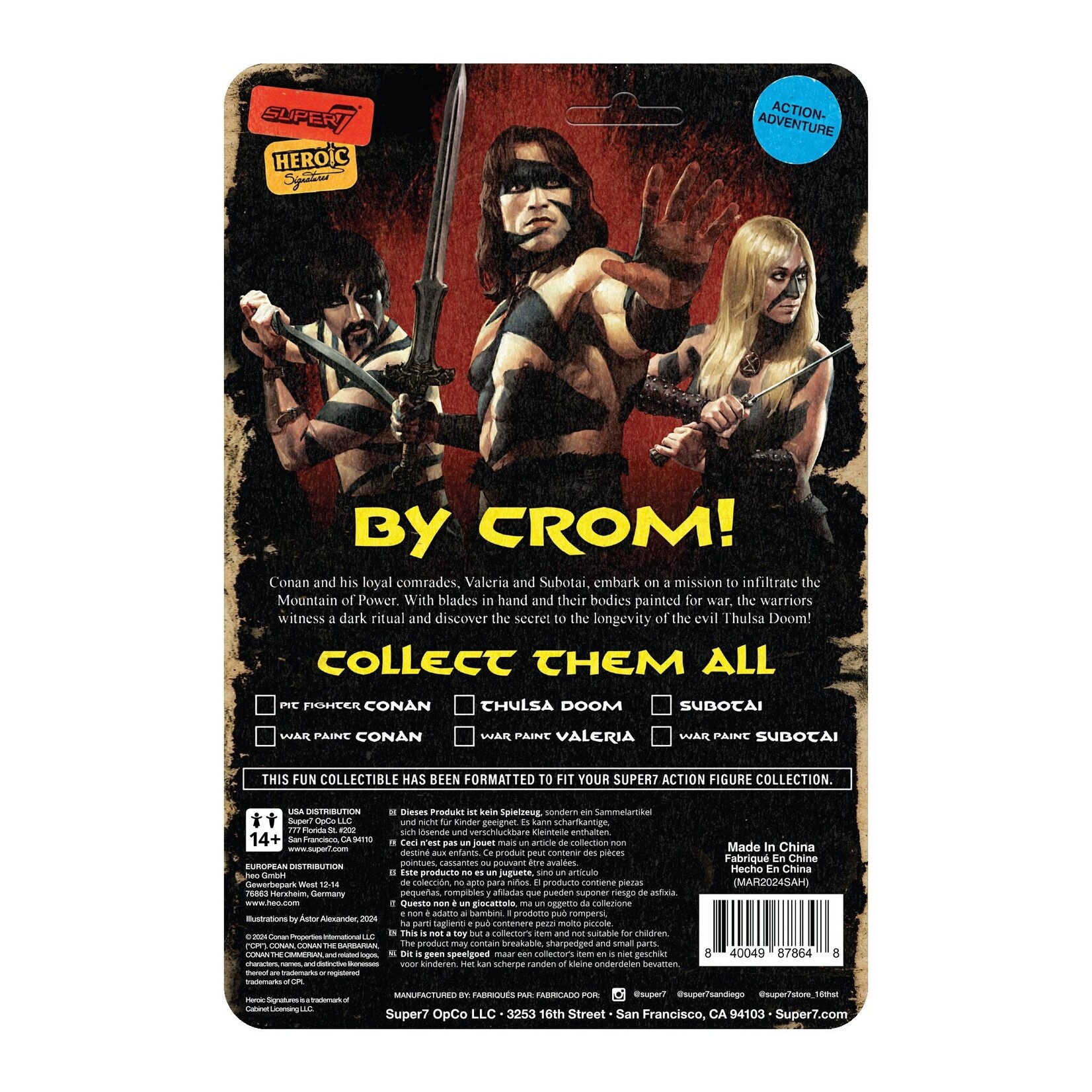 Super7 Super7 Conan the Barbarian ReAction Action Figure Subotai (War Paint) 10 cm