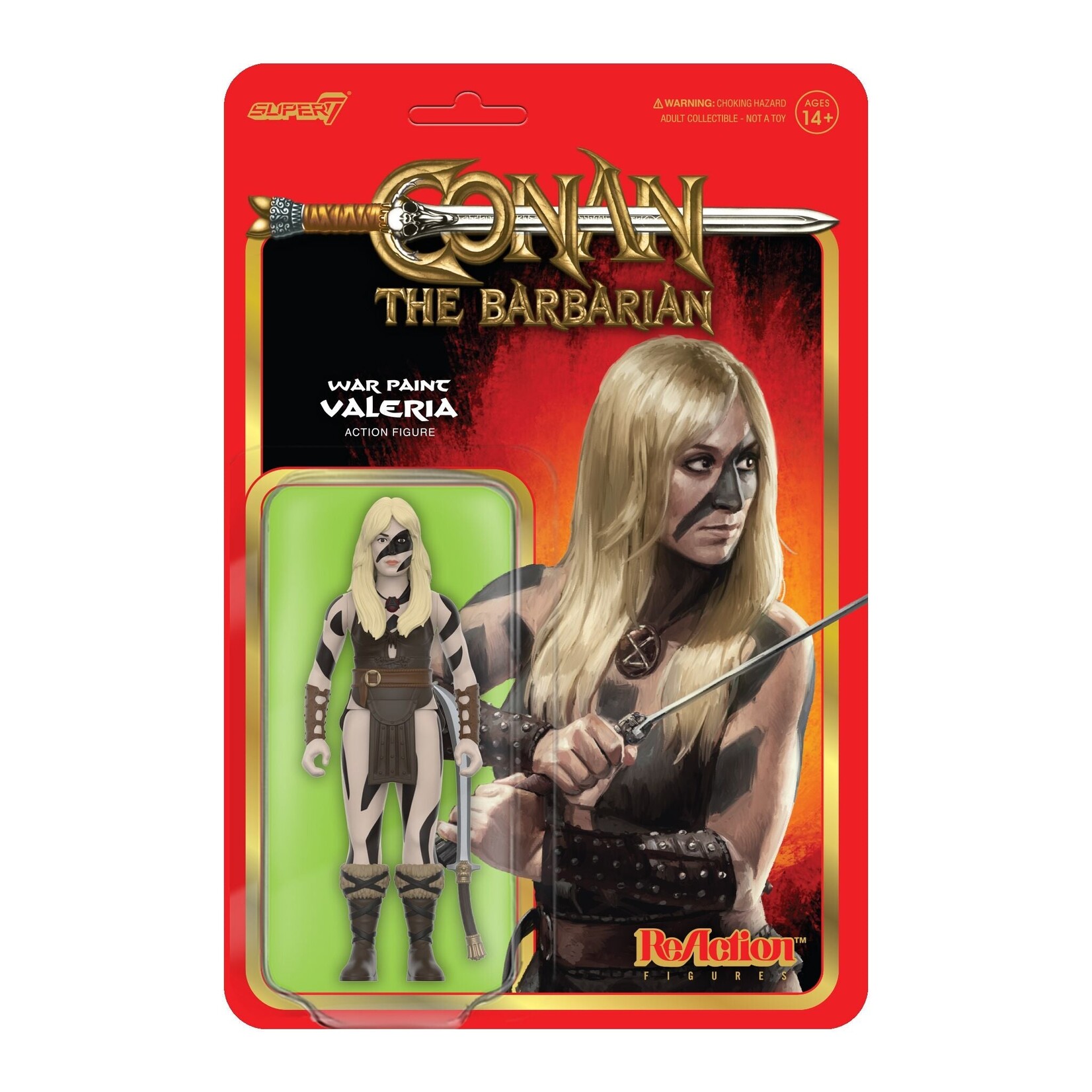 Super7 Super7 Conan the Barbarian ReAction Action Figure Valeria (War Paint) 10 cm