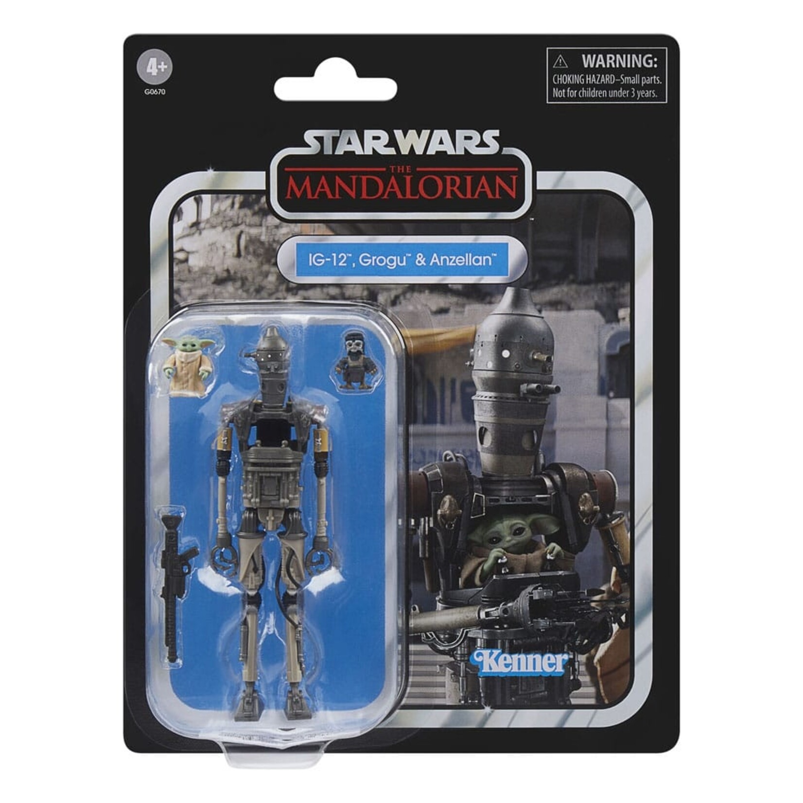 Hasbro Hasbro Star Wars The Mandalorian Vintage Collection Action Figure 3-Pack IG-12, Grogu & Anzellan