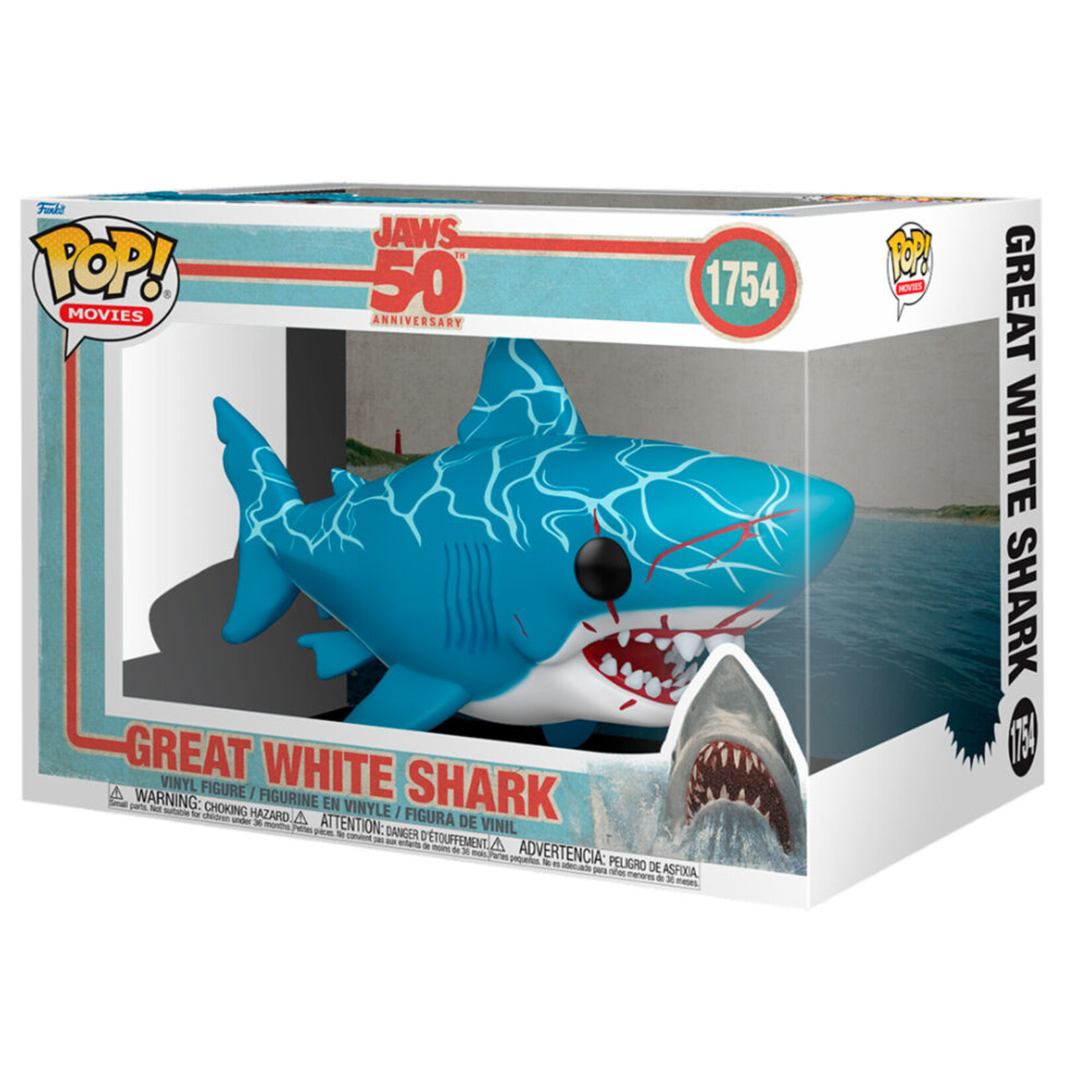 Funko Funko Jaws Super Sized POP! Movies Vinyl Figure Great White Shark 15 cm