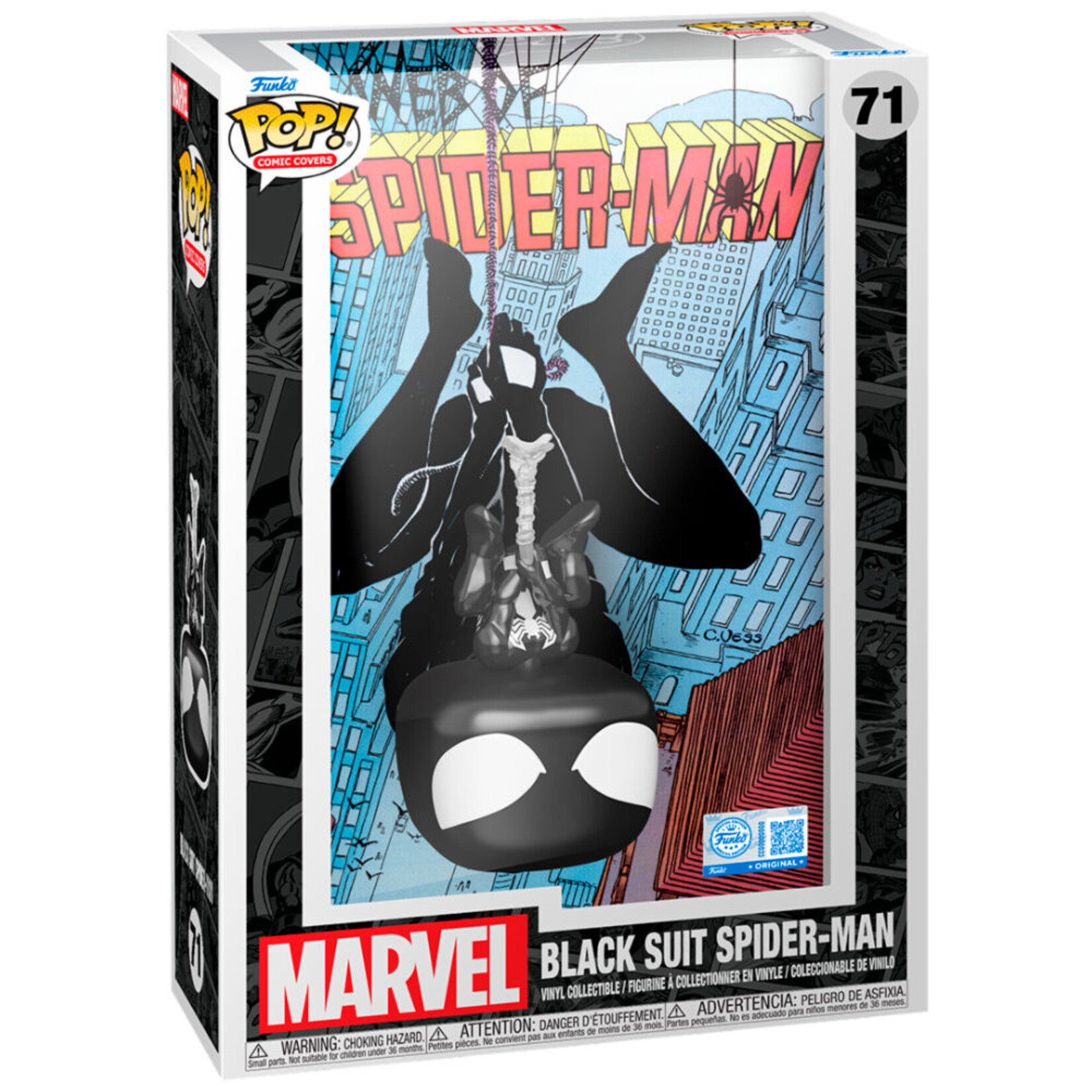 Funko Funko Marvel Spider-Man POP! Comic Cover Black Suit Spider-Man 27 cm