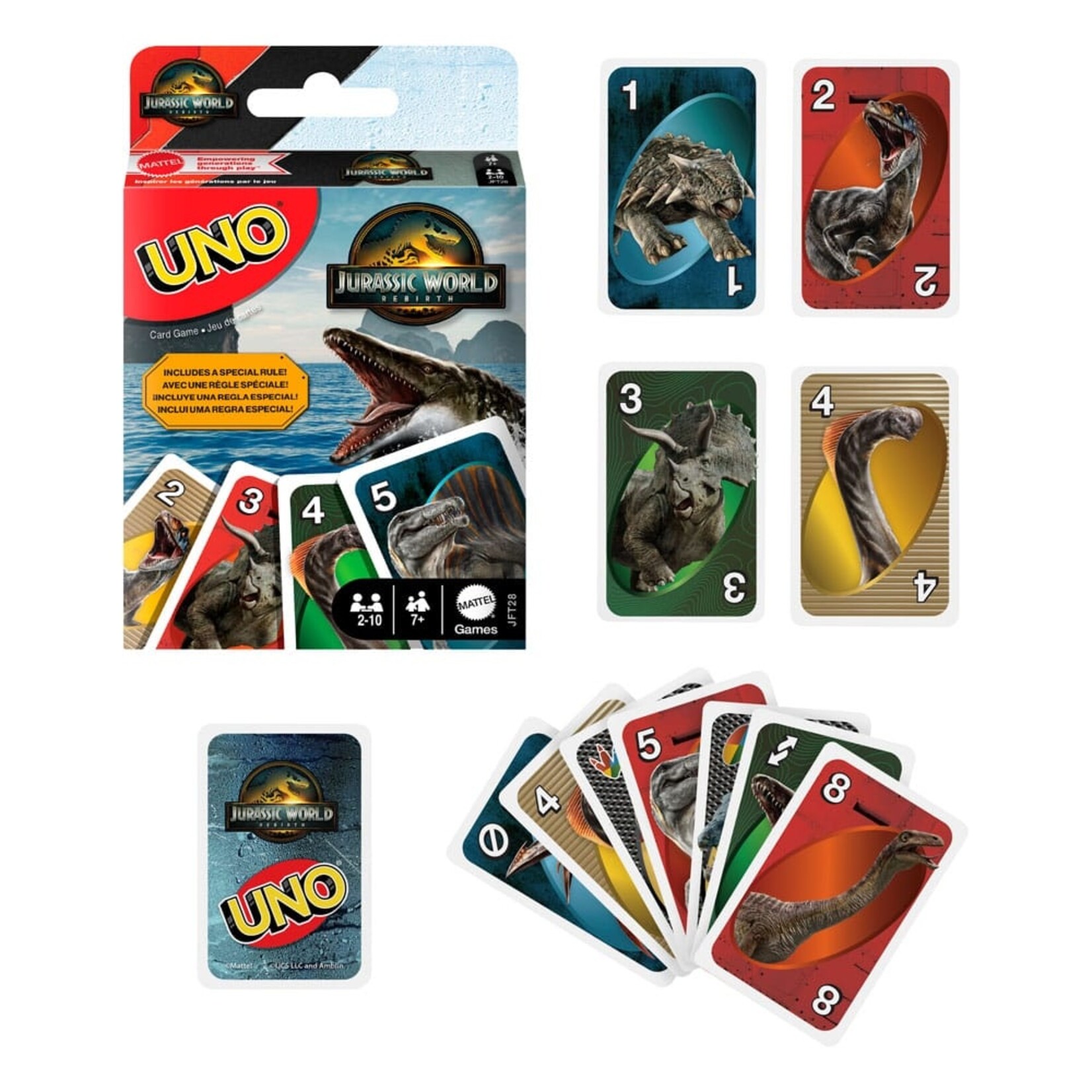 Mattel Mattel Jurassic World Rebirth UNO Kaartspel