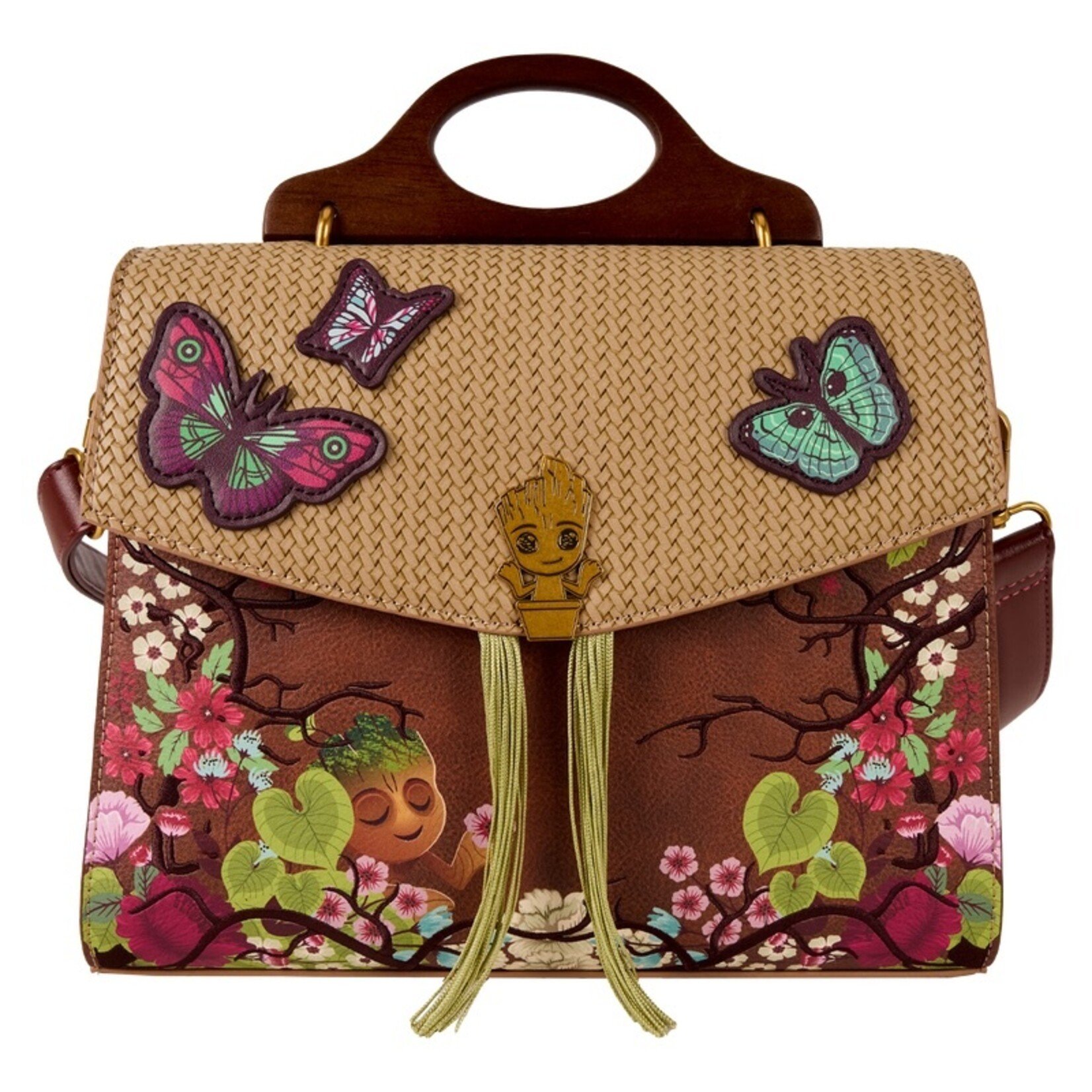 Loungefly Loungefly Marvel Crossbody Bag Floral Groot