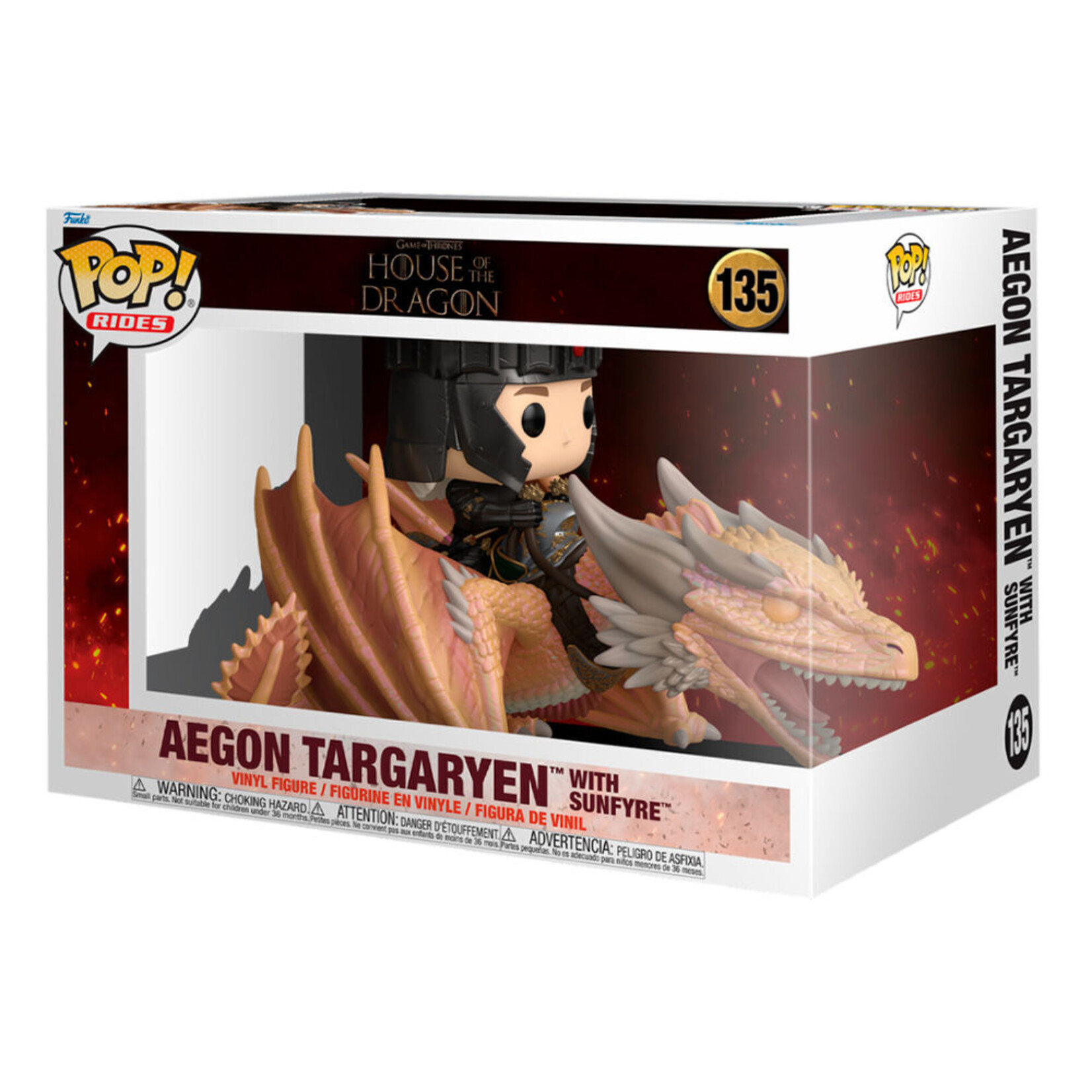 Funko Funko House of the Dragon POP! Rides Vinyl Figure Aegon Targaryen with Sunfyre 15 cm