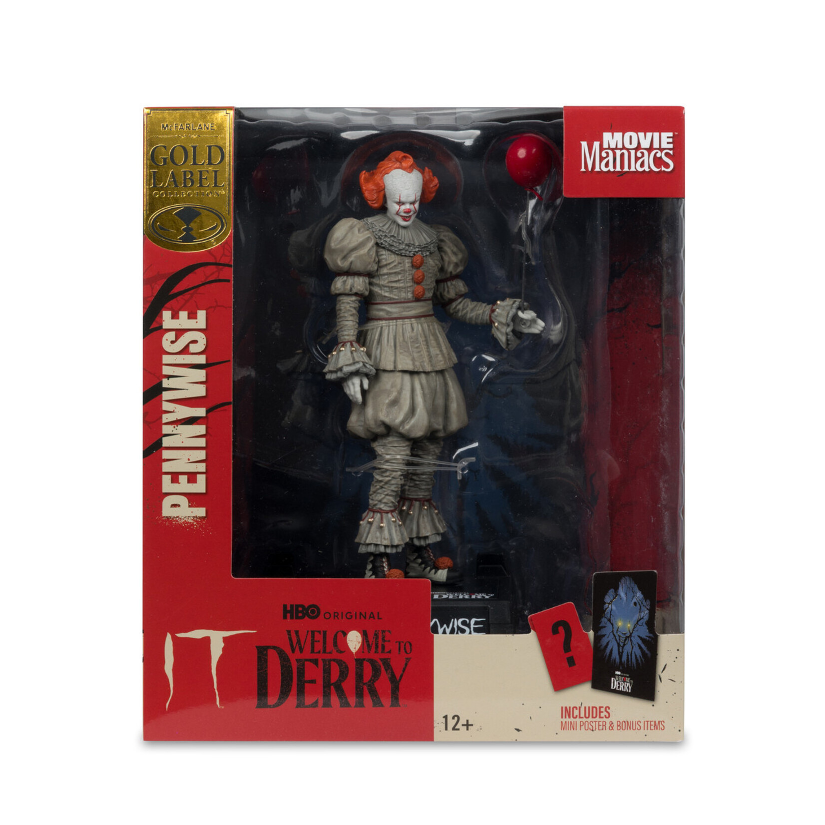 McFarlane Toys McFarlane Toys It: Welcome to Derry Movie Maniacs PVC Statue Pennywise (Gold Label) 16 cm