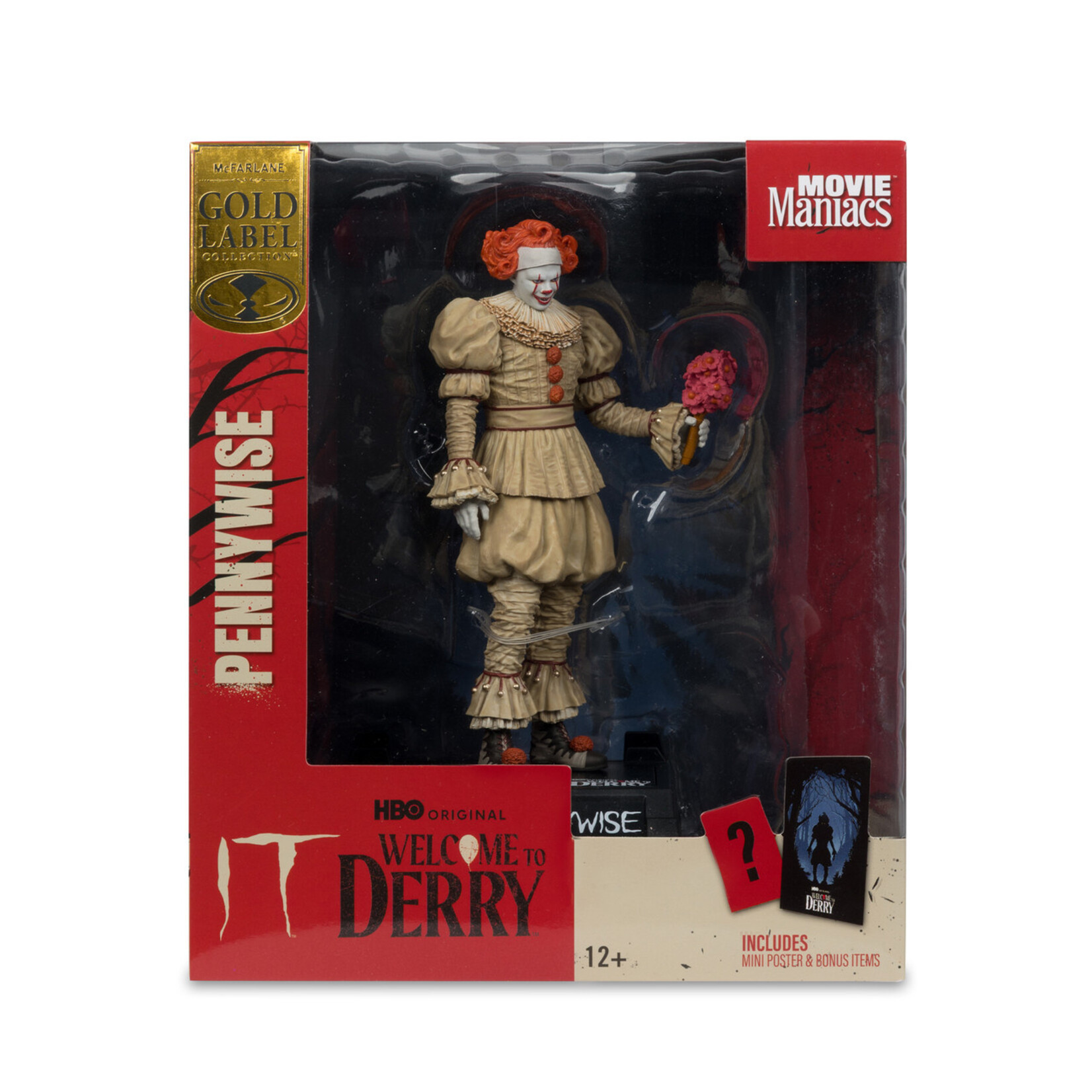 McFarlane Toys McFarlane Toys It: Welcome to Derry Movie Maniacs PVC Statue Pennywise (Flashback) (Gold Label) 16 cm
