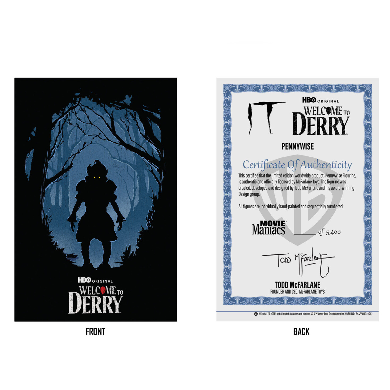 McFarlane Toys McFarlane Toys It: Welcome to Derry Movie Maniacs PVC Statue Pennywise (Flashback) (Gold Label) 16 cm