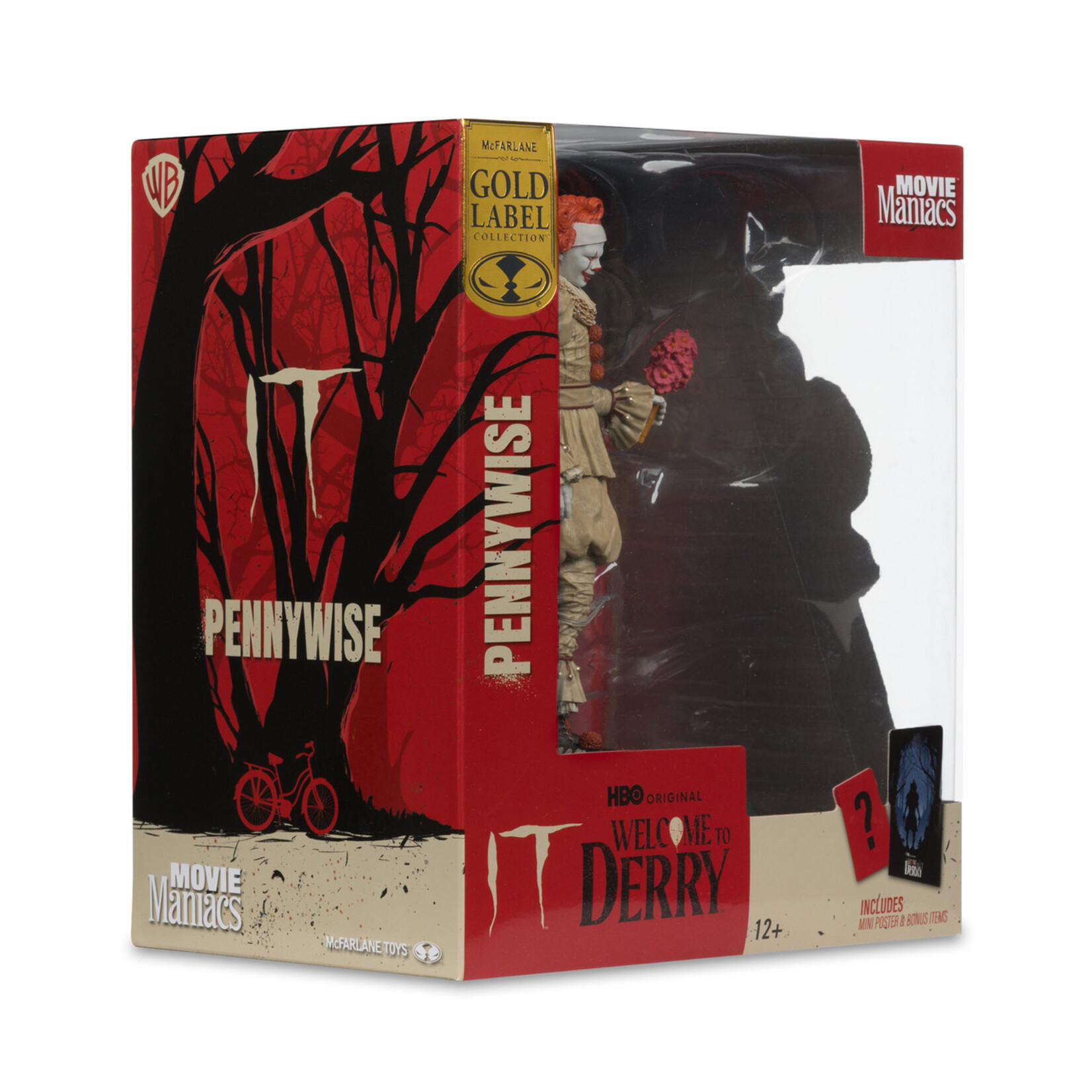 McFarlane Toys McFarlane Toys It: Welcome to Derry Movie Maniacs PVC Statue Pennywise (Flashback) (Gold Label) 16 cm