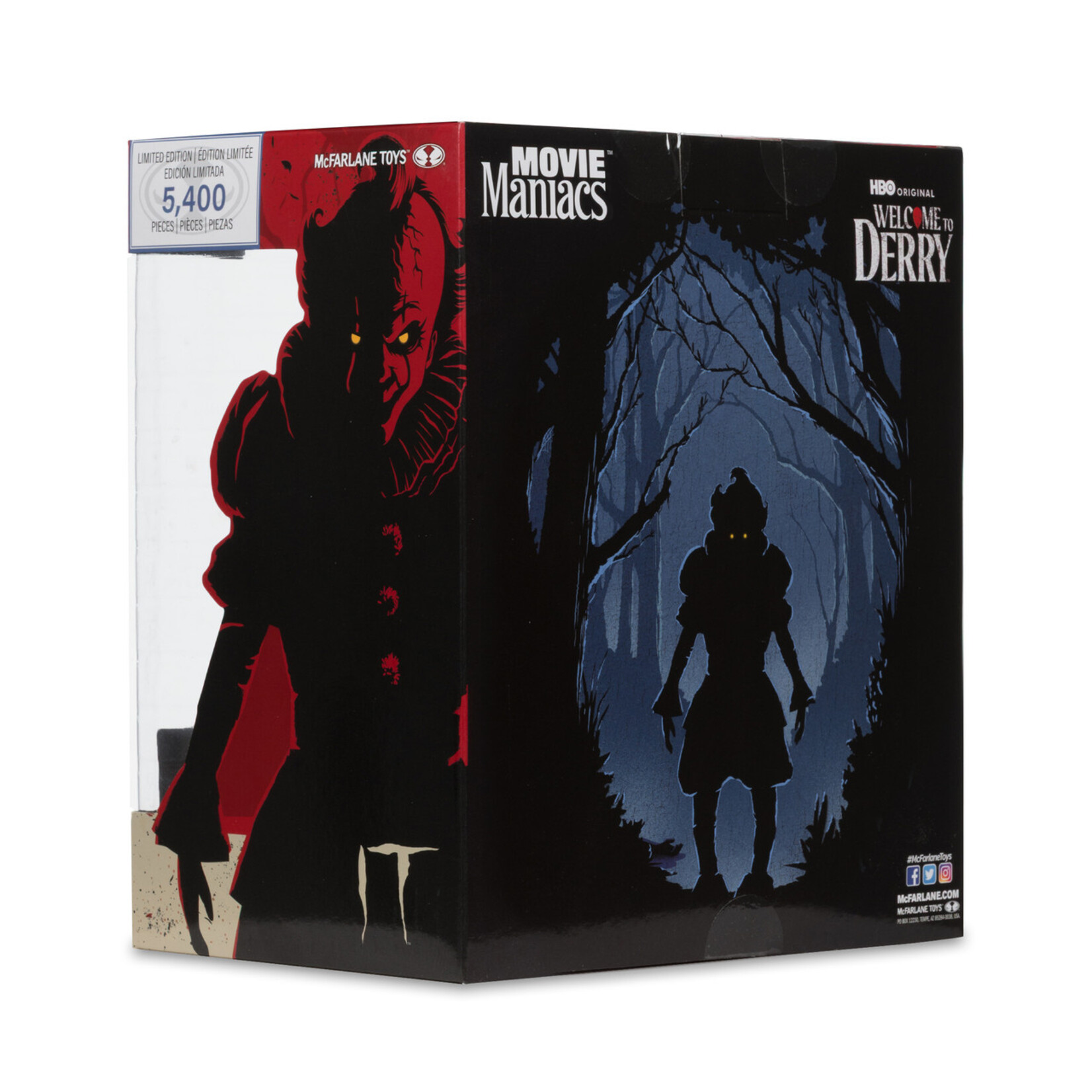 McFarlane Toys McFarlane Toys It: Welcome to Derry Movie Maniacs PVC Statue Pennywise (Flashback) (Gold Label) 16 cm
