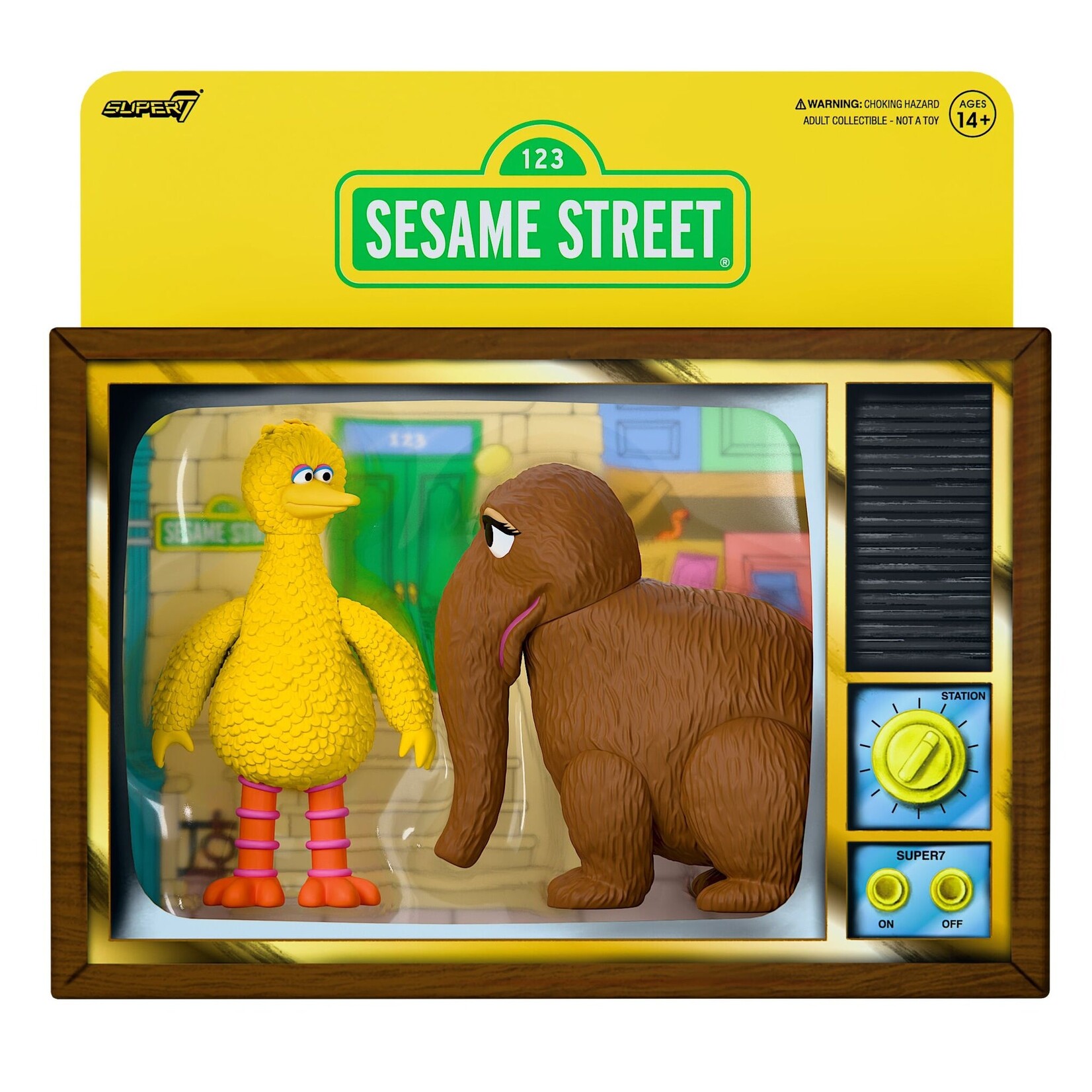 Super7 Super7 Sesame Street ReAction Action Figure Big Bird and Mr. Snuffleupagus 10 cm