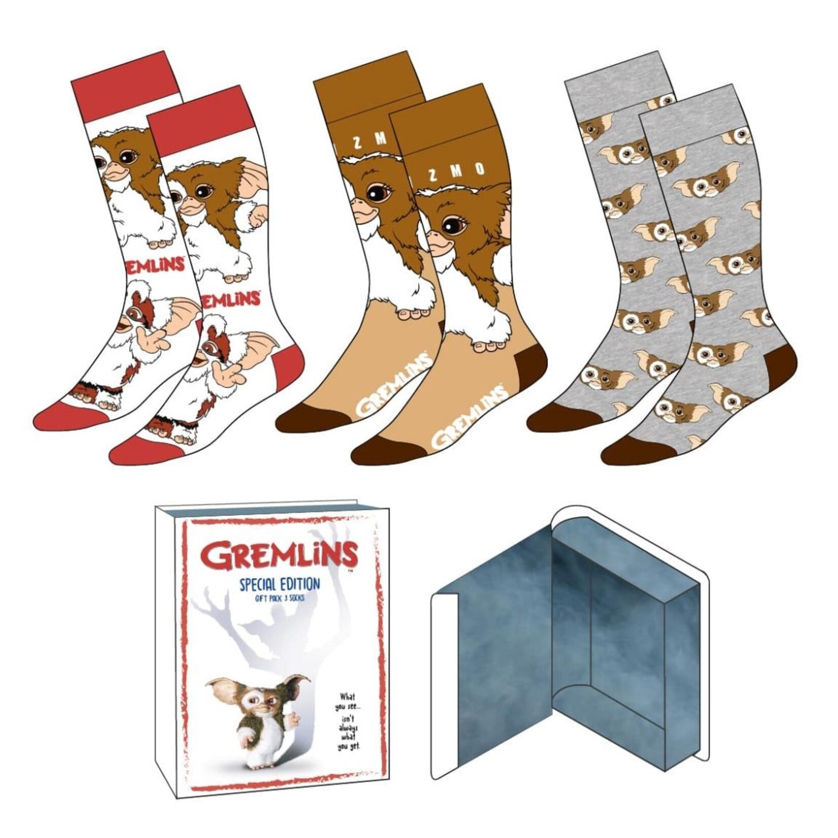 Cerdá Cerdá Gremlins Socks Gift Box Size 36-43