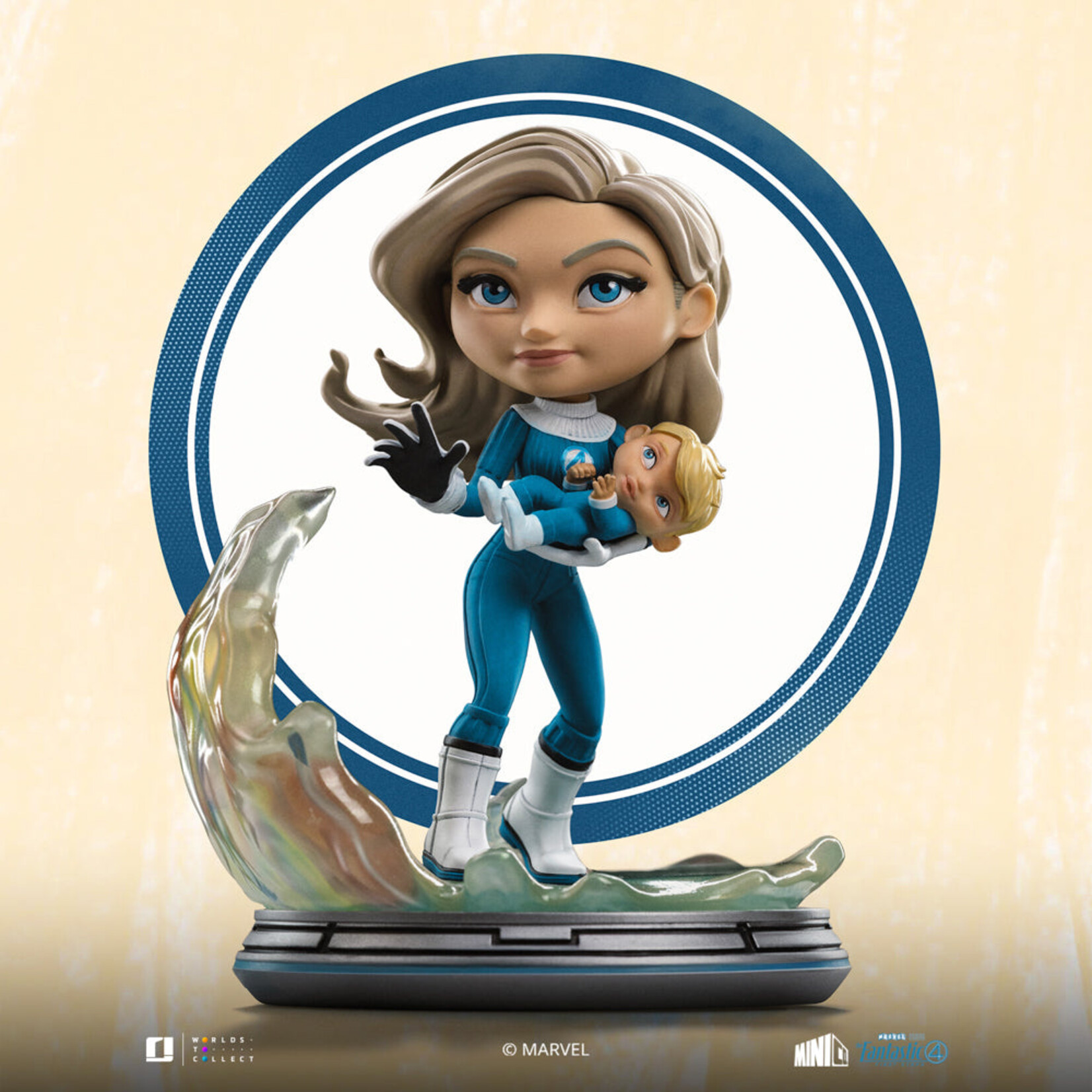 Iron Studios Iron Studios Marvel Fantastic Four Mini Co. Invisible Woman and Franklin 15 cm