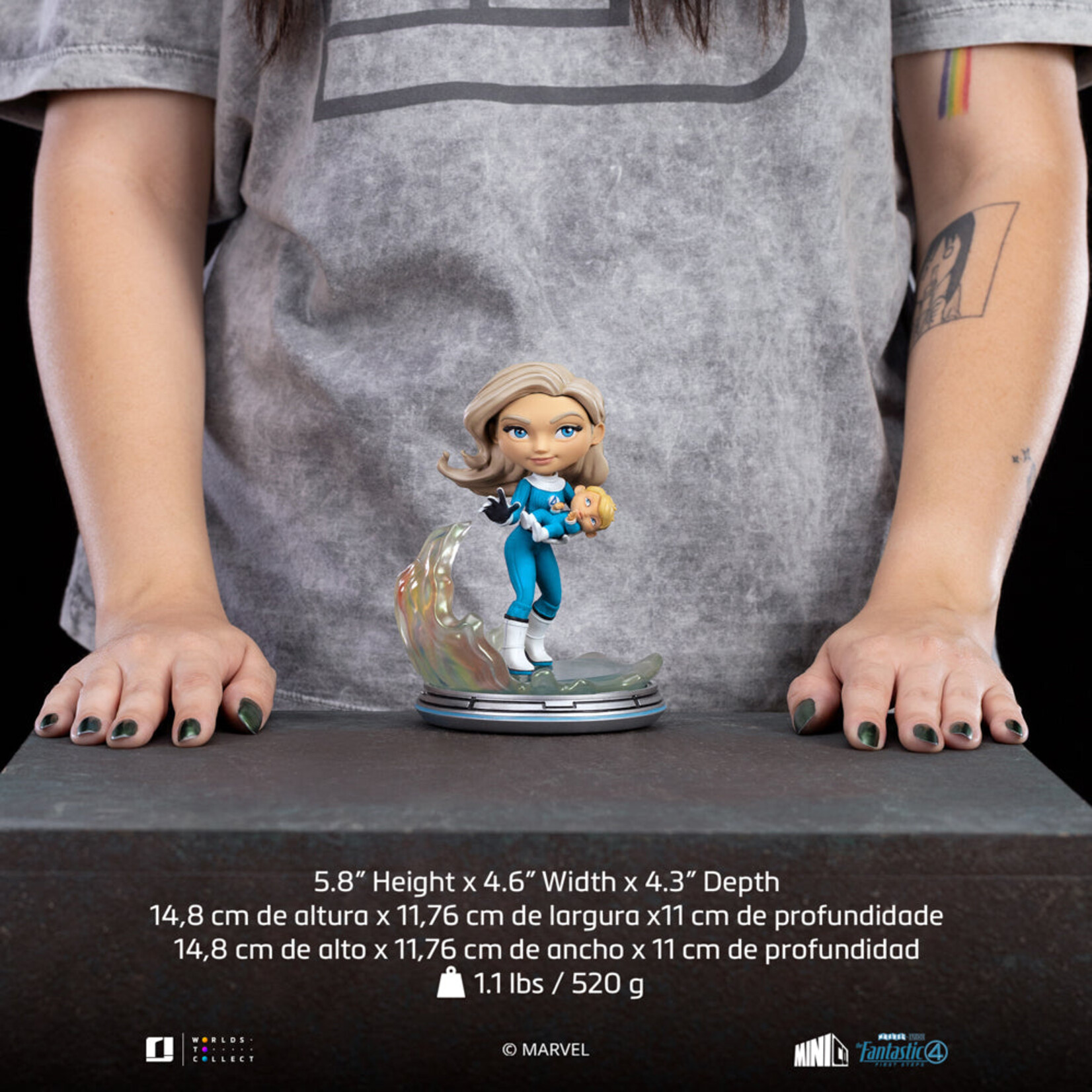 Iron Studios Iron Studios Marvel Fantastic Four Mini Co. Invisible Woman and Franklin 15 cm