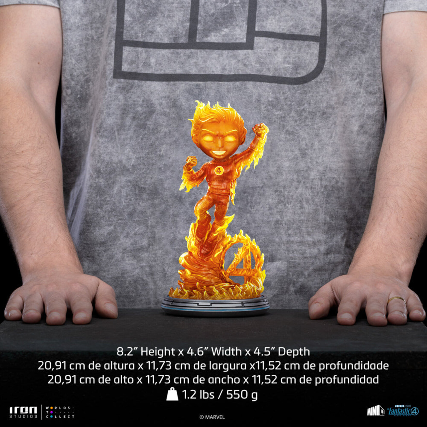 Iron Studios Iron Studios Marvel Fantastic Four Mini Co. Human Torch 21 cm