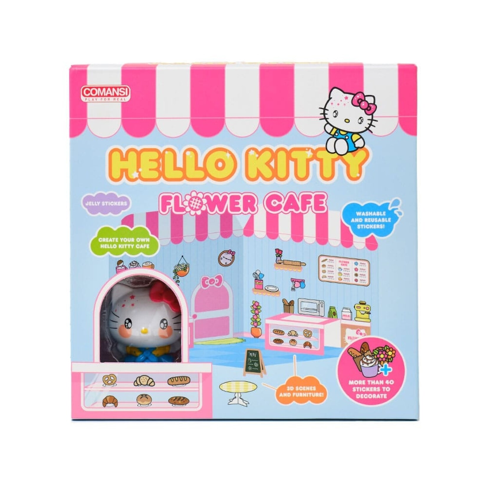 Comansi Comansi Hello Kitty and Friends Mini figure Sticker House Flower Café