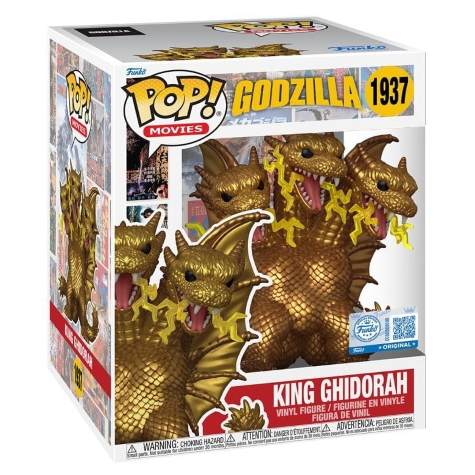 Funko Funko Godzilla Super Sized POP! Movies Vinyl Figure King Ghidora (Electric) 15 cm