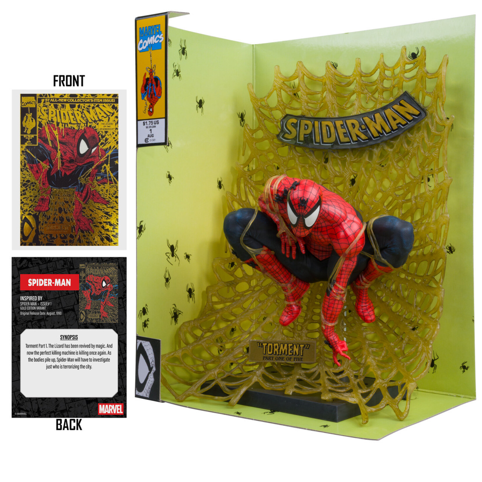 McFarlane Toys McFarlane Toys Marvel Comic & Statue Spider-Man (Spider-Man #1) (Gold Label) 15 cm