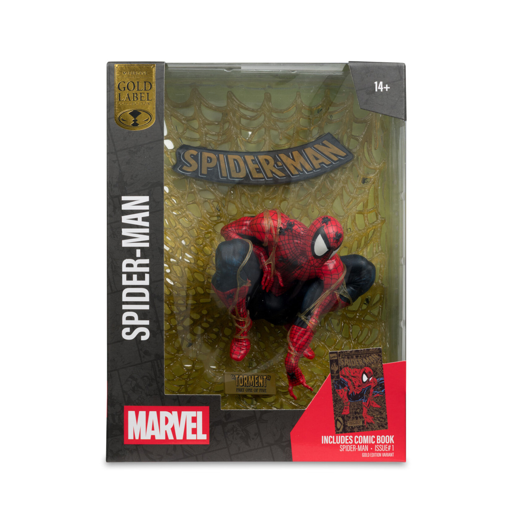 McFarlane Toys McFarlane Toys Marvel Comic & Statue Spider-Man (Spider-Man #1) (Gold Label) 15 cm