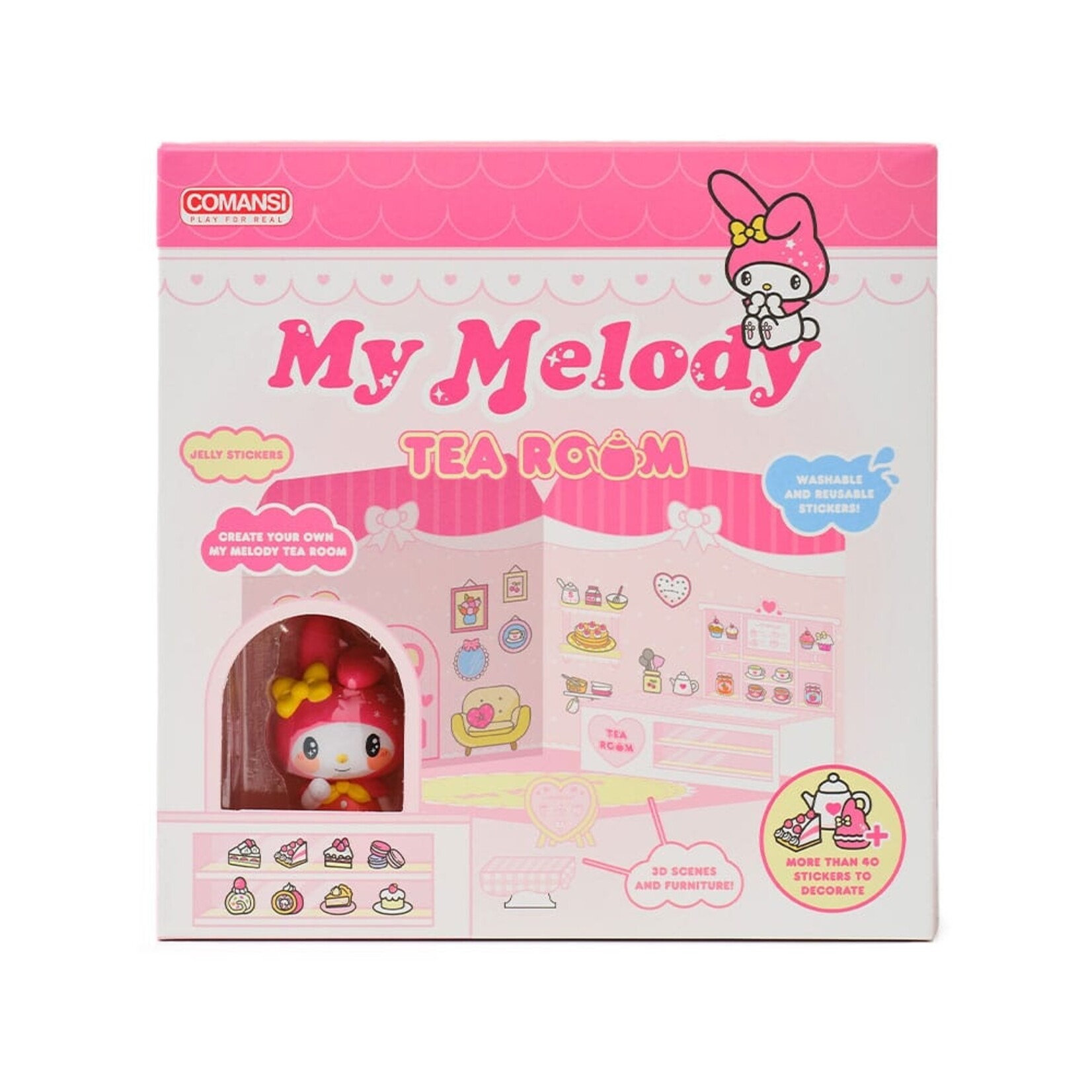 Comansi Comansi Hello Kitty and Friends Mini figure Sticker House My Melody Tea Room