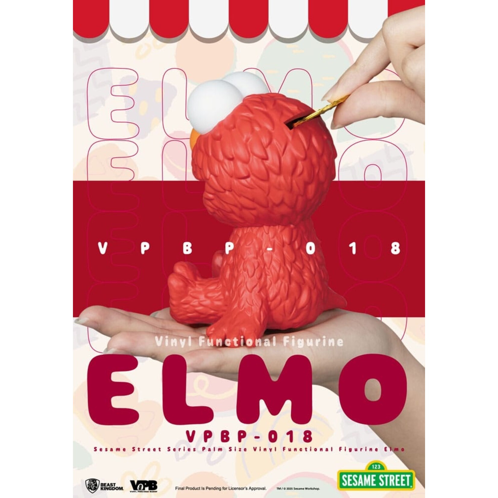 Beast Kingdom Beast Kingdom Sesame Street Vinyl Piggy Bank Elmo 12 cm