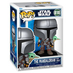 Funko Funko Star Wars: The Mandalorian and Grogu POP! Vinyl Figure The Mandalorian with Grogu 9 cm