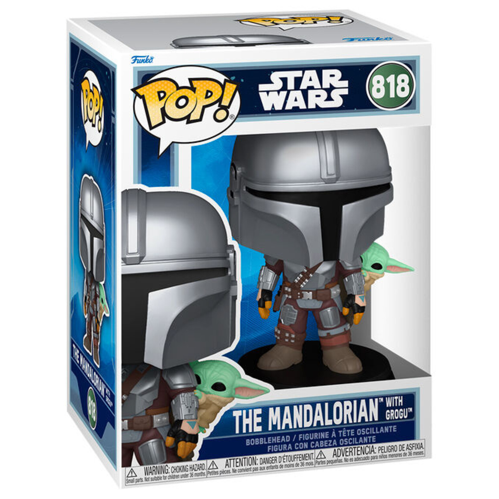 Funko Funko Star Wars: The Mandalorian and Grogu POP! Vinyl Figure The Mandalorian with Grogu 9 cm