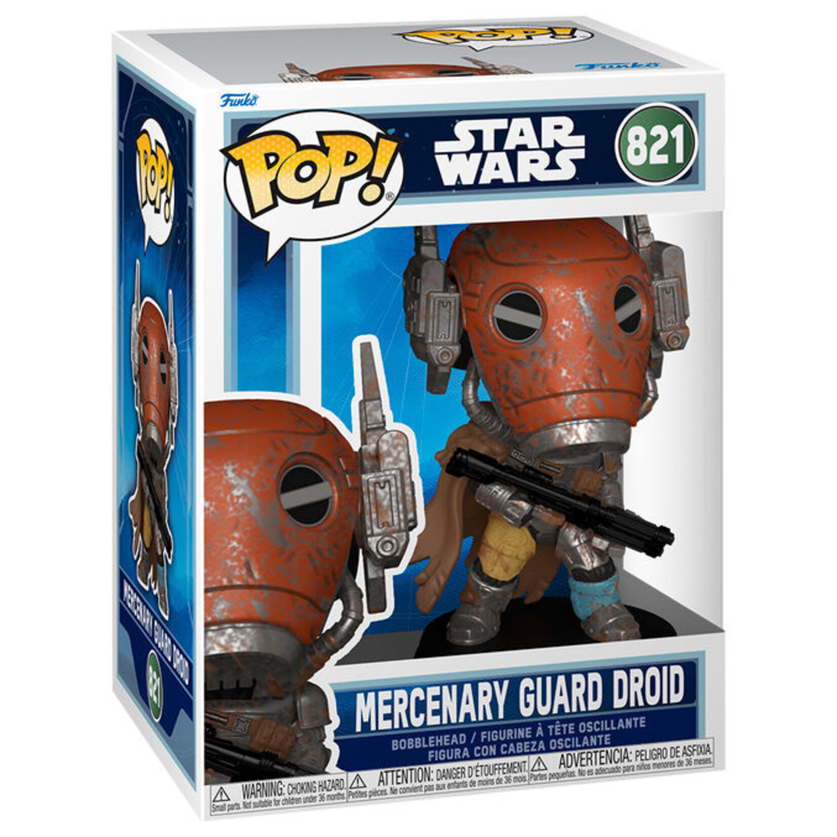 Funko Funko Star Wars: The Mandalorian and Grogu POP! Vinyl Figure Mercenary Guard Droid 9 cm