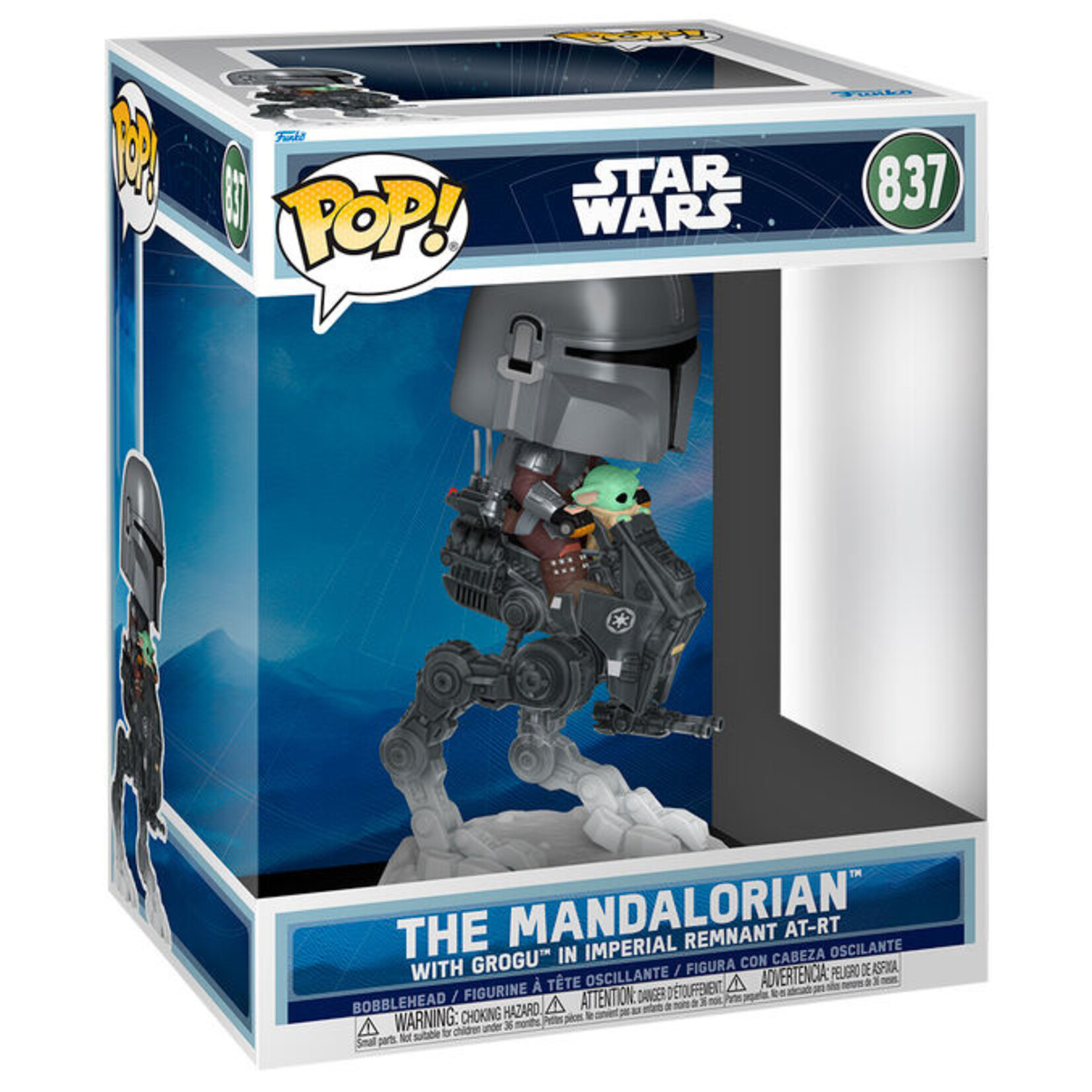 Funko Funko Star Wars: The Mandalorian and Grogu POP! Deluxe Vinyl Figure The Mandalorian with Grogu in Imperial Remnant AT-RT 18 cm