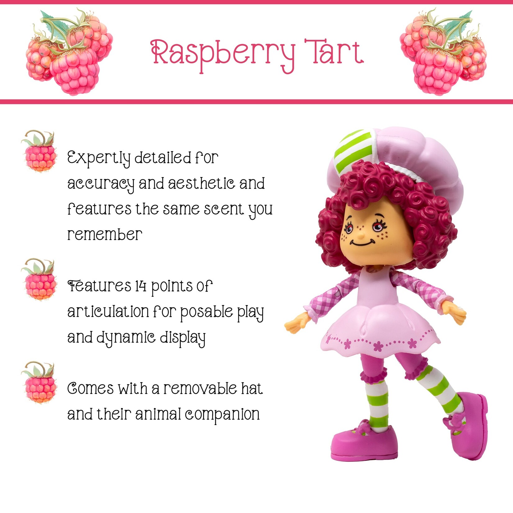 Boss Fight Studio Boss Fight Studio Strawberry Shortcake Action Figure Raspberry Tart & Rhubarb Monkey