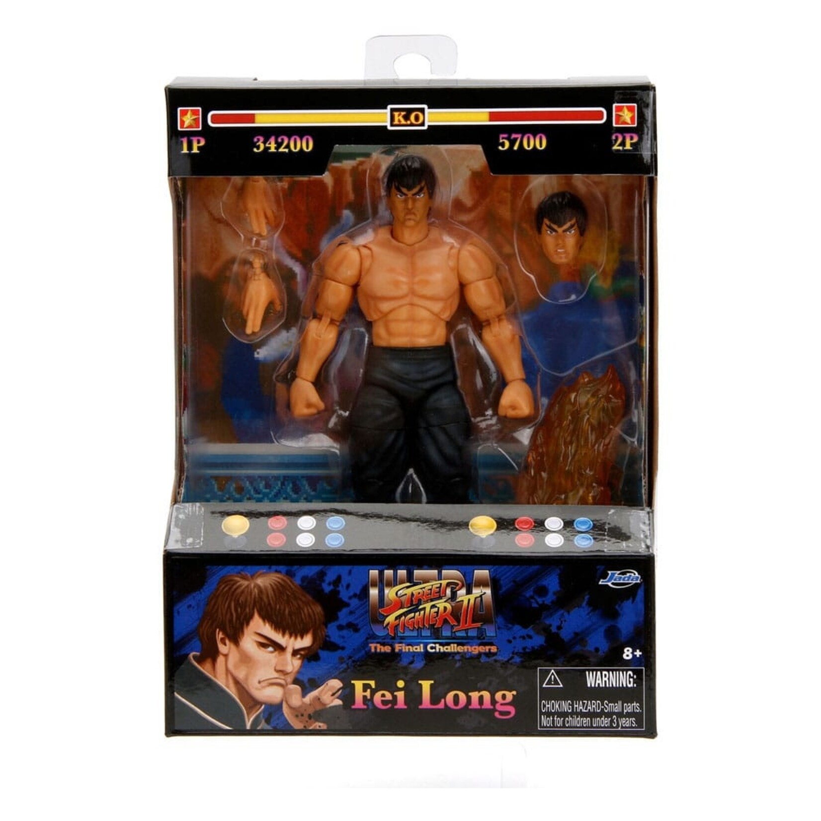 Jada Jada Ultra Street Fighter II Action Figure Fei-Long 15 cm