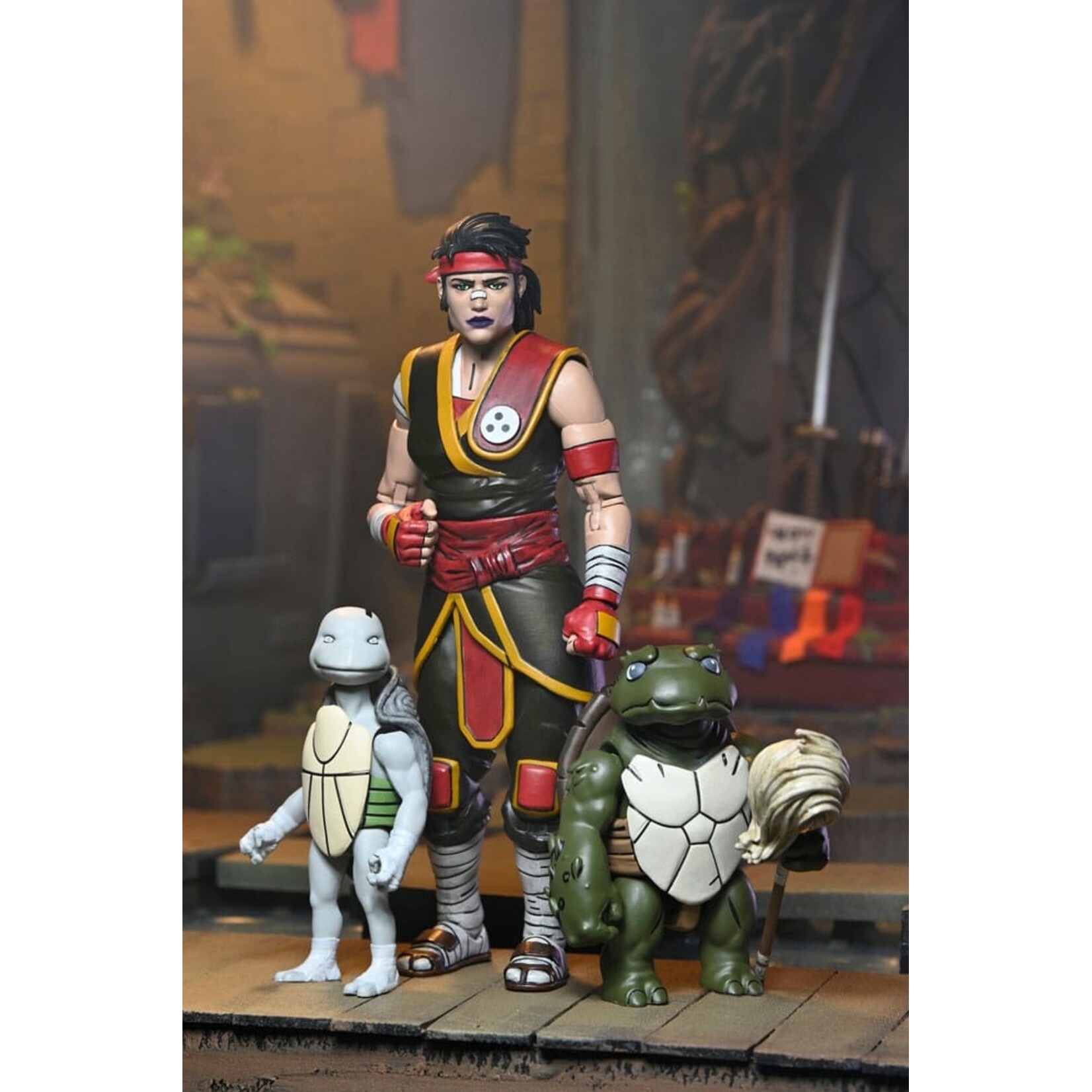 NECA NECA Teenage Mutant Ninja Turtles: The Last Ronin Ultimate Action Figure Casey Marie with Baby Odyn & Uno 17 cm