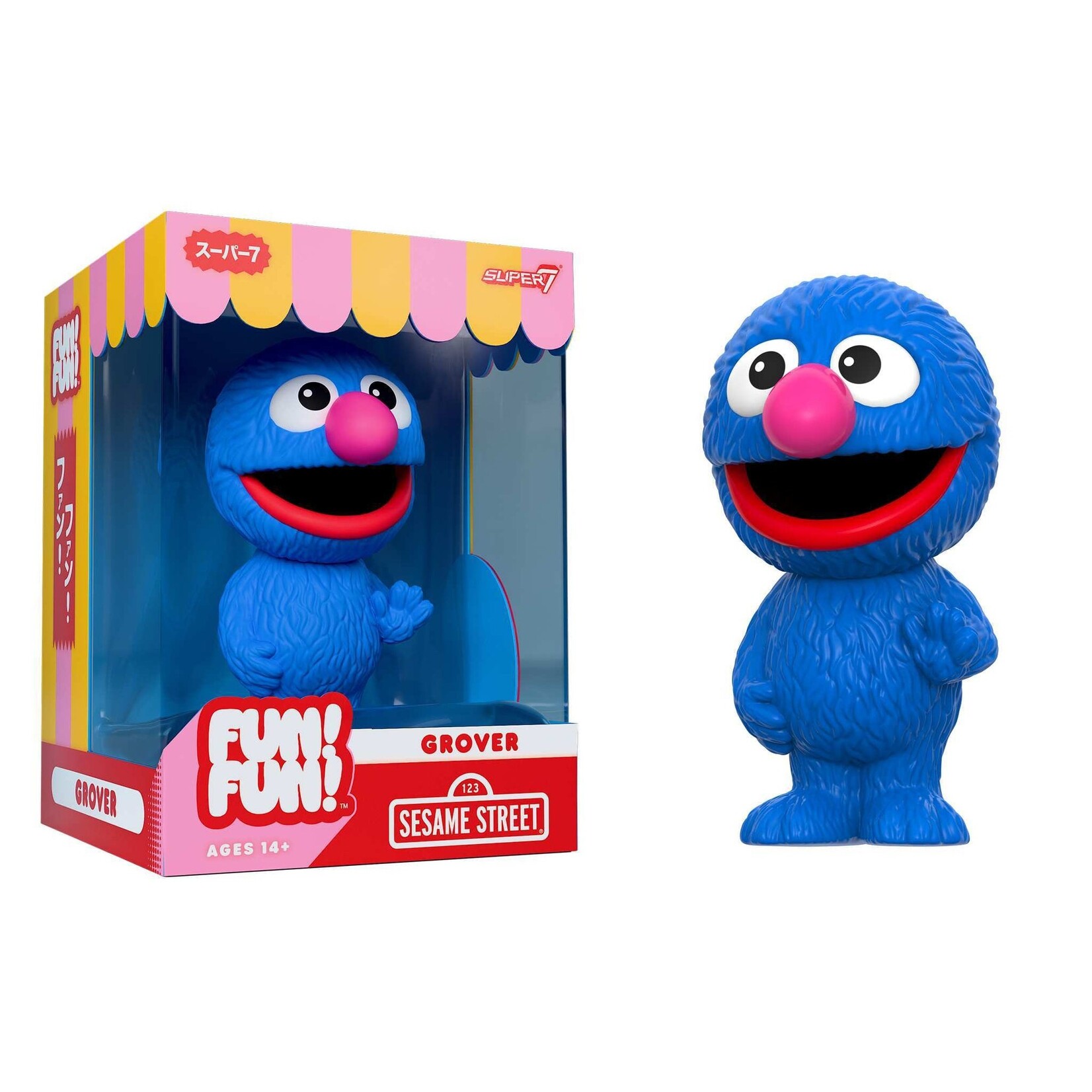 Super7 Super7 Sesame Street Soft Vinyl Figure Grover 18 cm