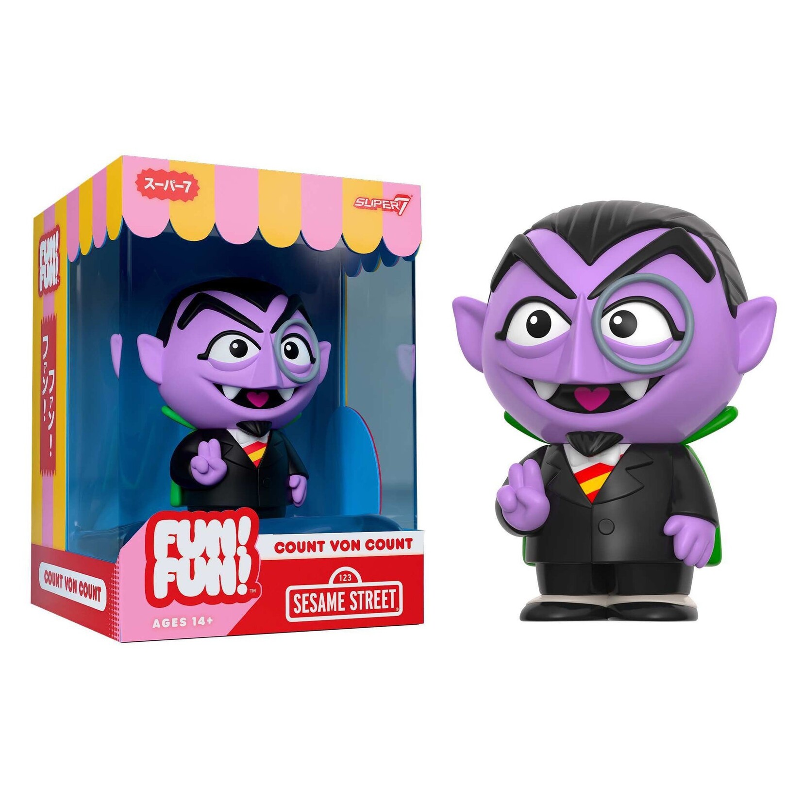 Super7 Super7 Sesame Street Soft Vinyl Figure Count von Count 18 cm