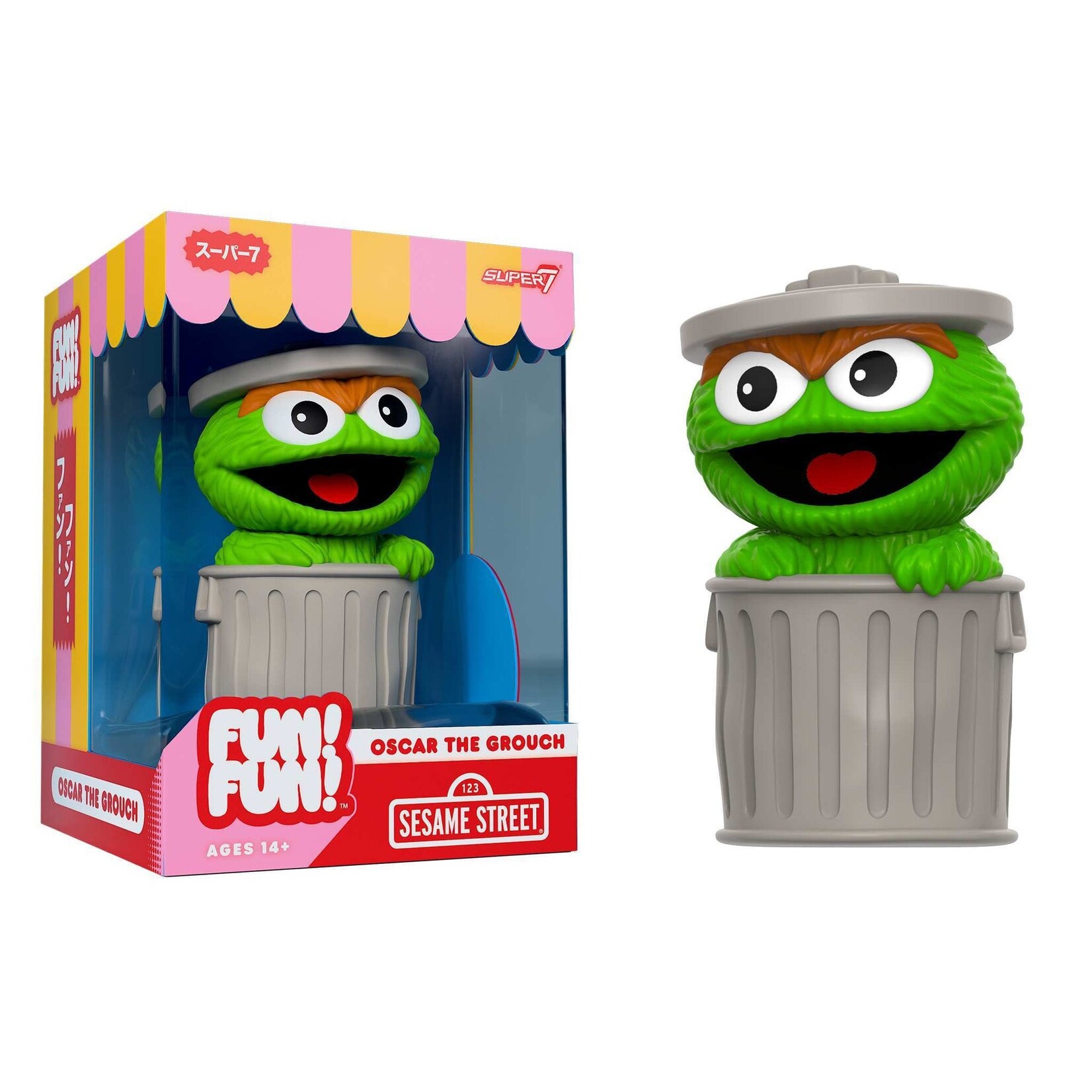 Super7 Super7 Sesame Street Soft Vinyl Figure Oscar the Grouch 18 cm
