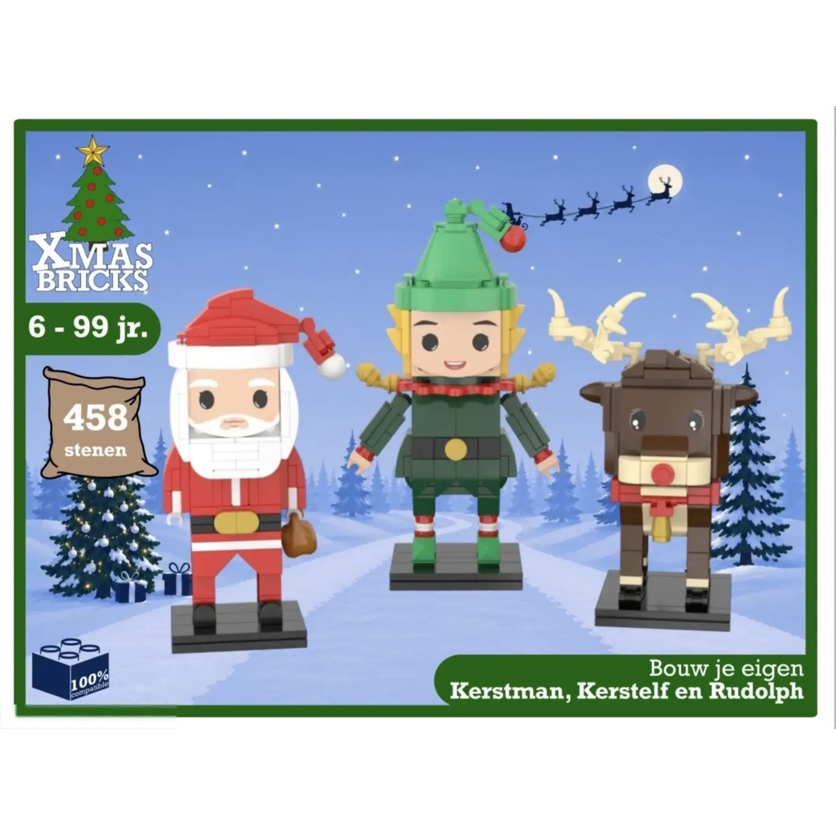 Sintbricks Sintbricks Build Your Own Santa, Elf & Rudolph